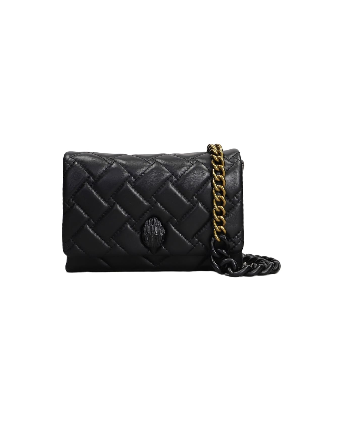 Kurt Geiger Mini Kensington Kurt Shoulder Bag In Black Leather - black