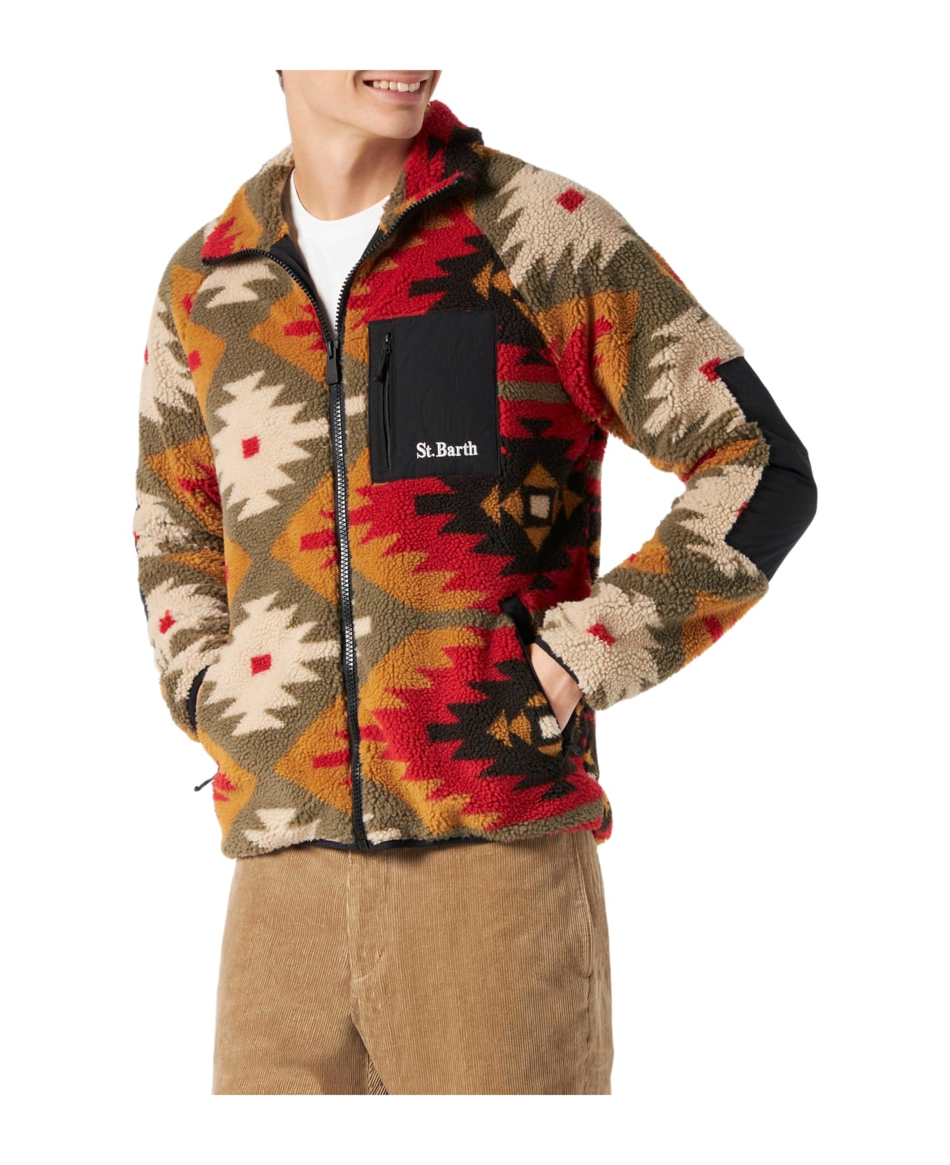 MC2 Saint Barth Man Sherpa Jacket With Pattern ジャケット