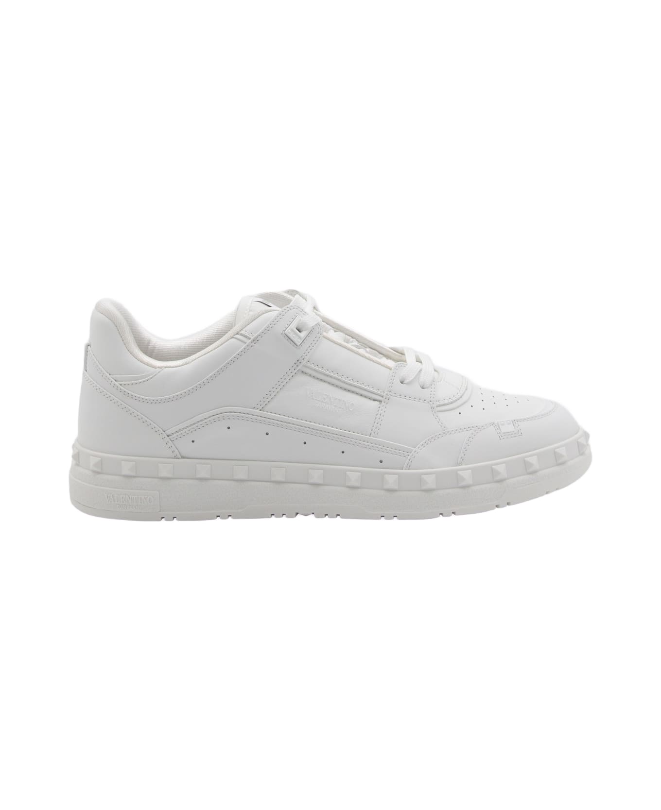 Valentino Garavani White Leather Freedots Sneakers