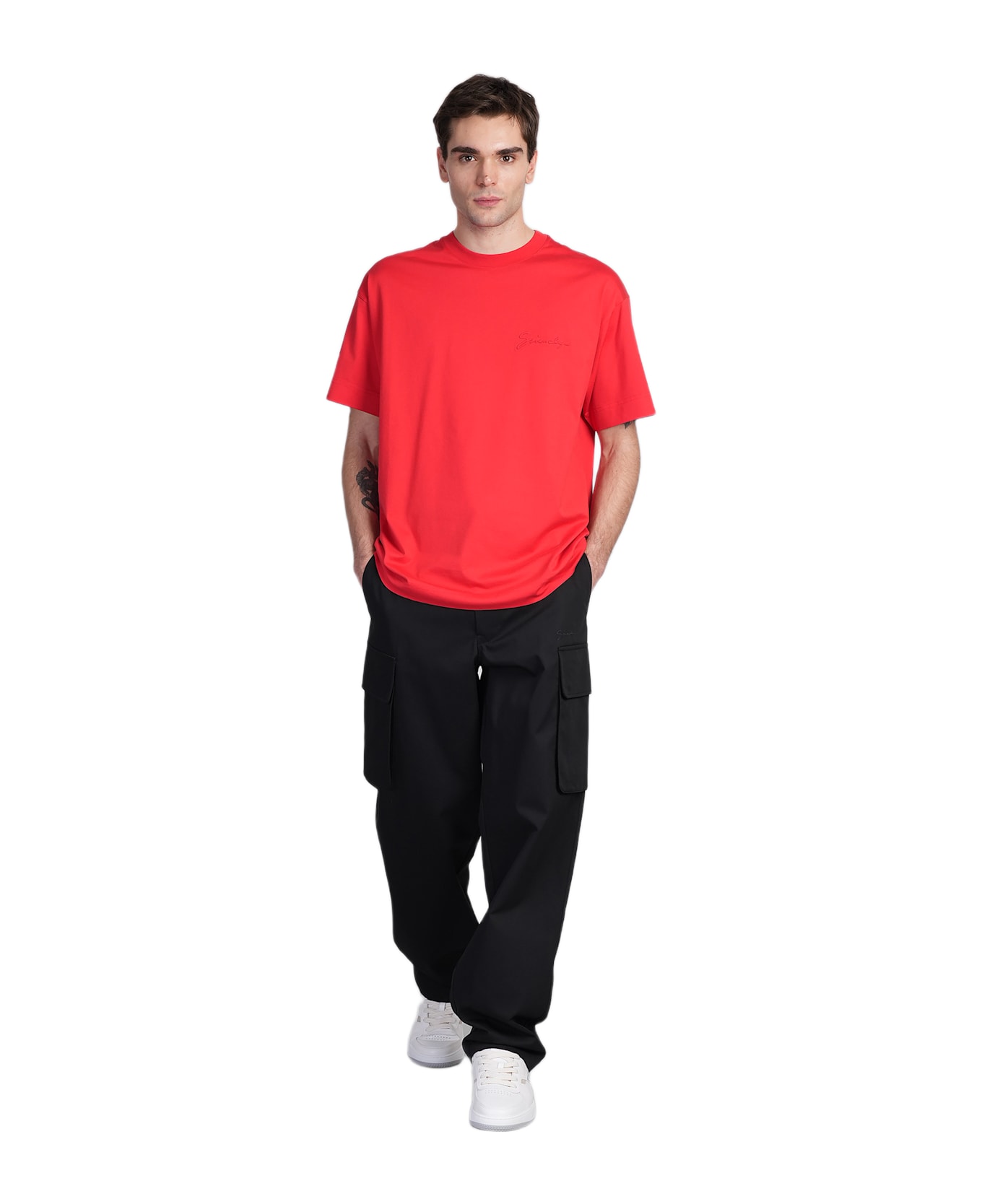 Givenchy T-shirt In Red Cotton - RED