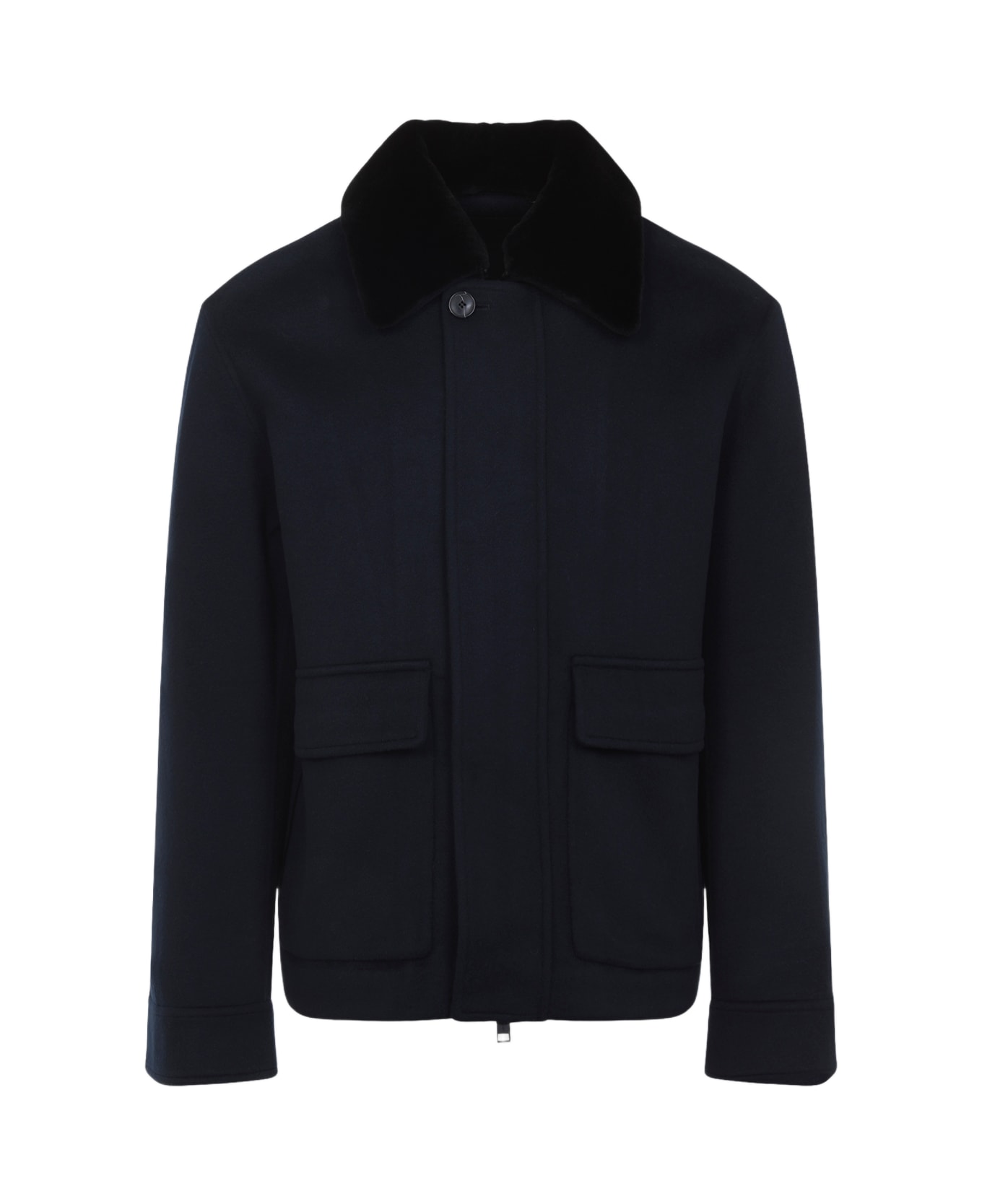 Yves Salomon Mink Down Jacket - Navy