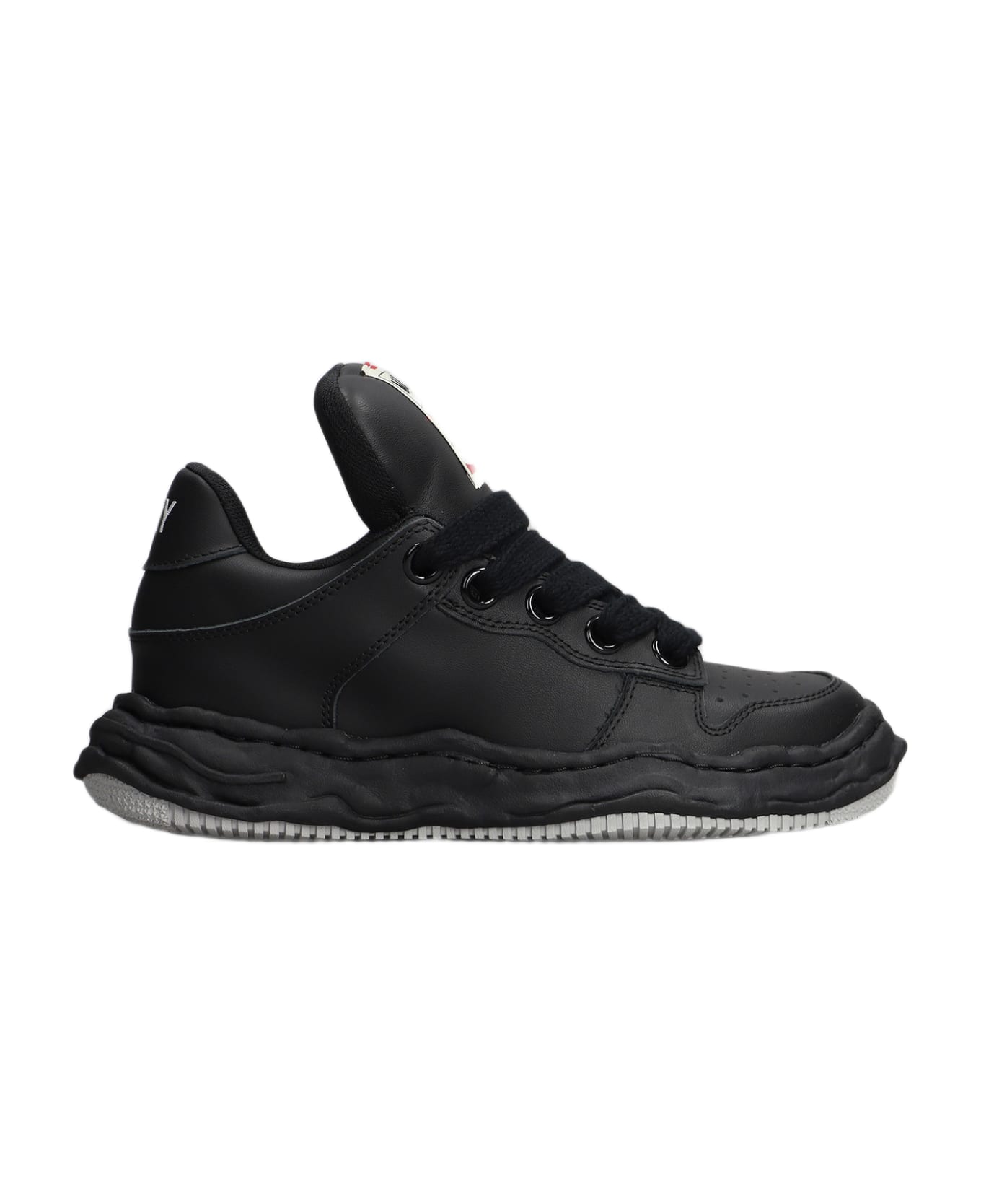 Mihara Yasuhiro Wayne Sneakers In Black Leather - black
