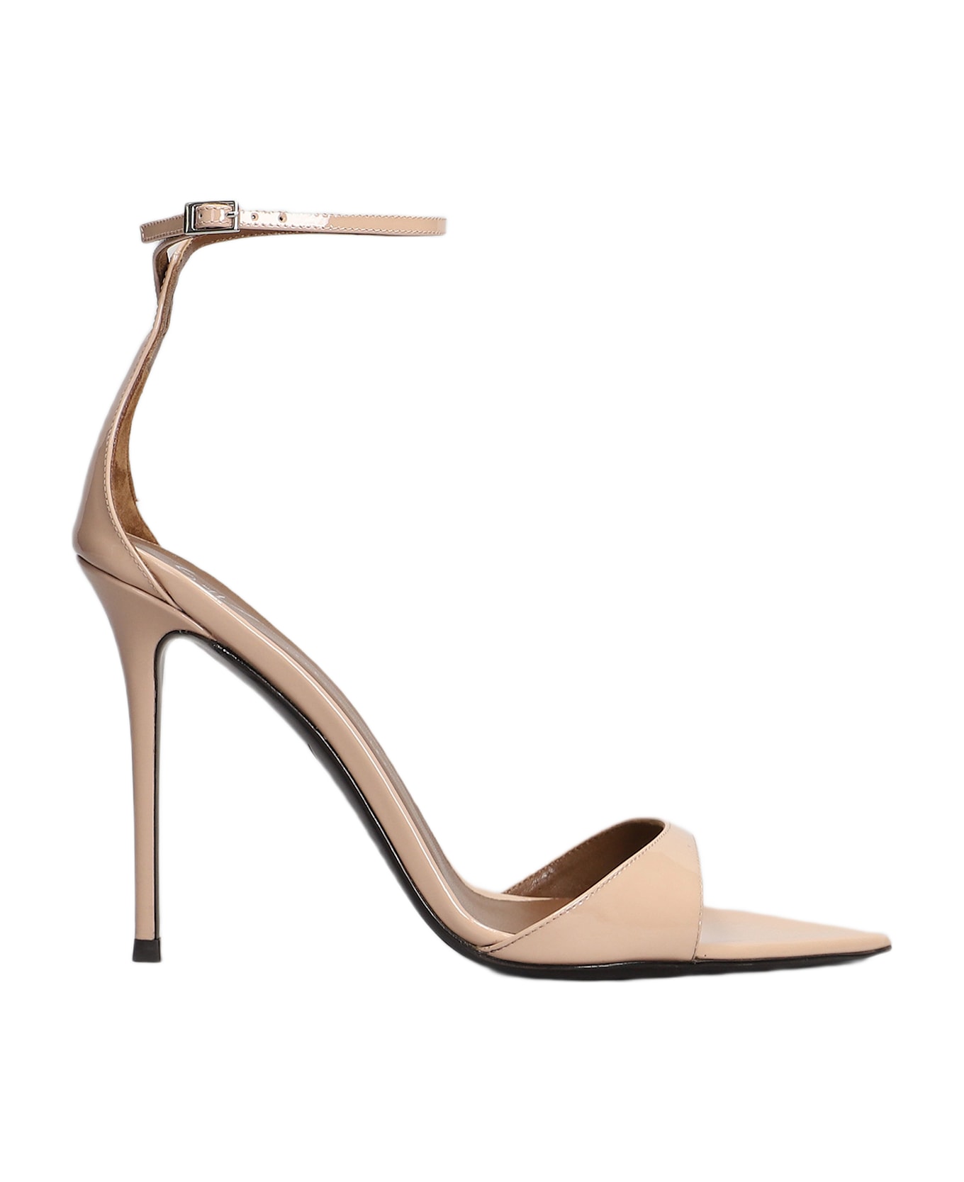 Giuseppe Zanotti Intriigo Strap 105 Sandals In Powder Patent Leather - powder