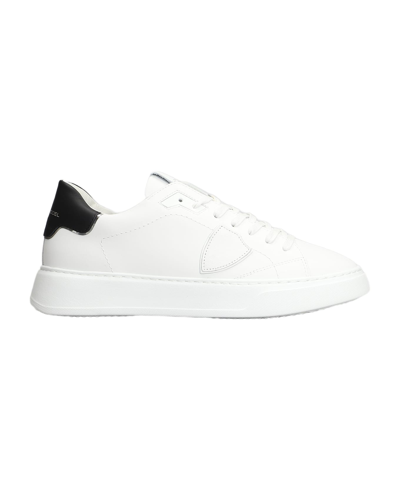 Philippe Model Temple Low Sneakers In White Leather - white