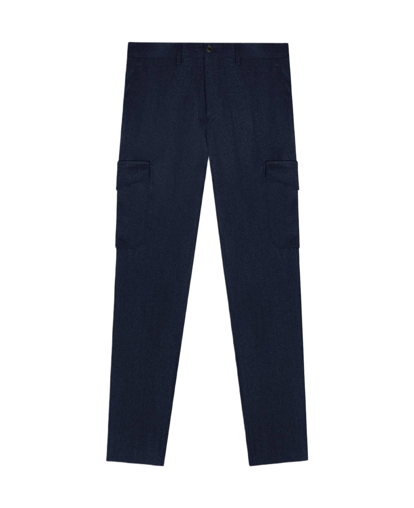 Larusmiani Wool Cargo Trousers Verbier Pants - Blue