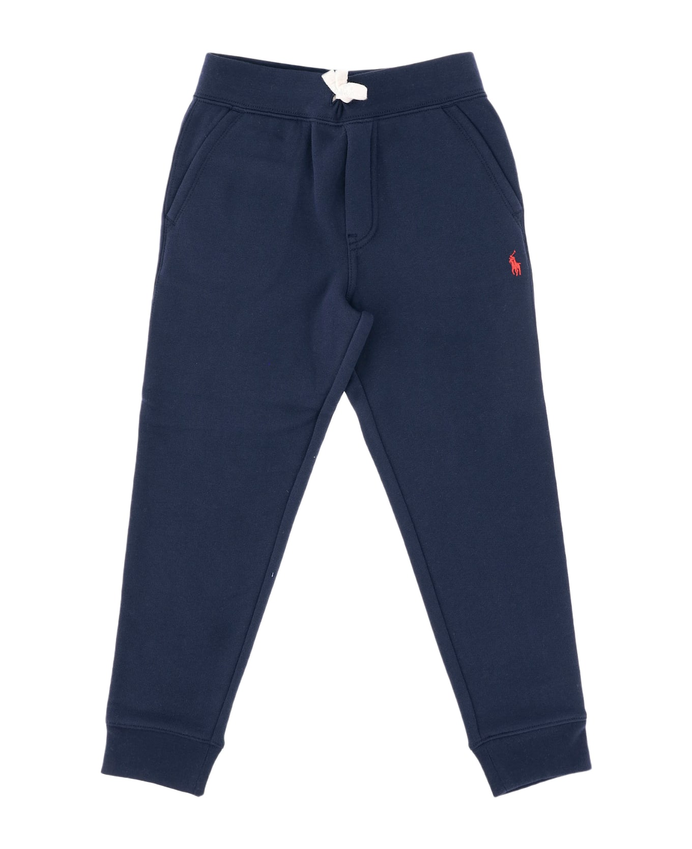 Polo Ralph Lauren Cotton Mix Jogging Trousers With Logo - Blue