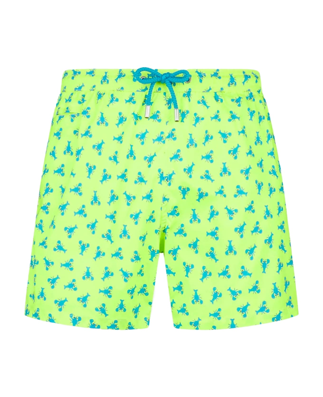 MC2 Saint Barth Man Light Fabric Comfort Swim Shorts With Lobster Print - YELLOW