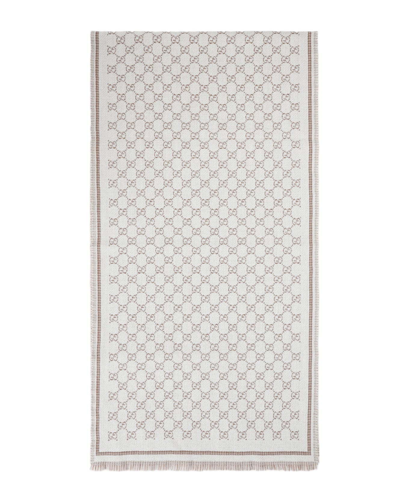 Gucci Gg Scarf - Beige Ivory