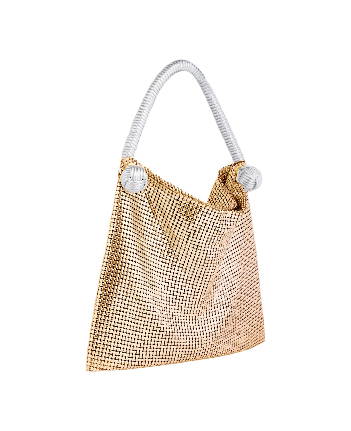 Paco Rabanne Sac A Main Pixel Metallic Shoulder Bag - Golden