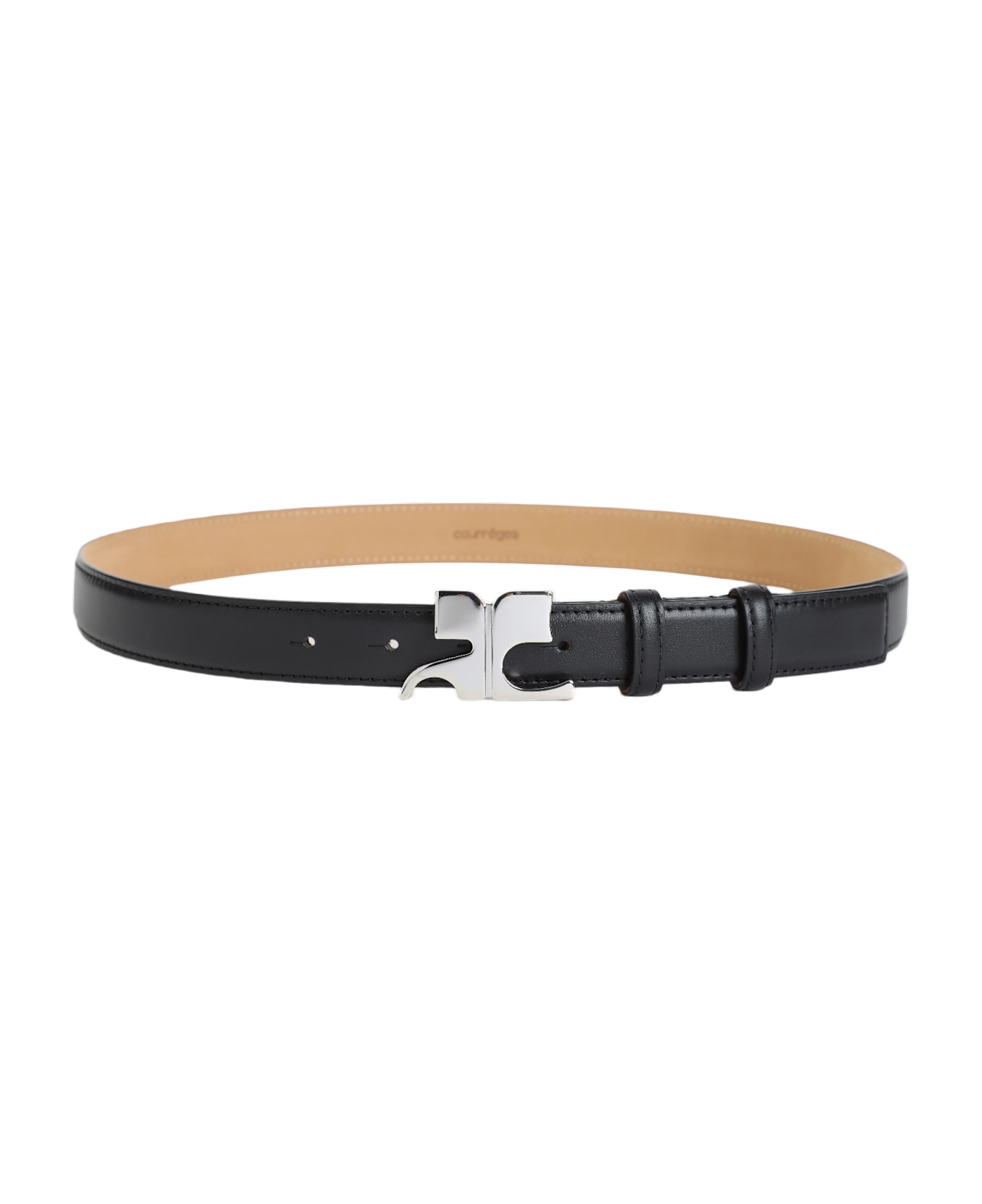 Courrèges Ac Leather Belt - Black