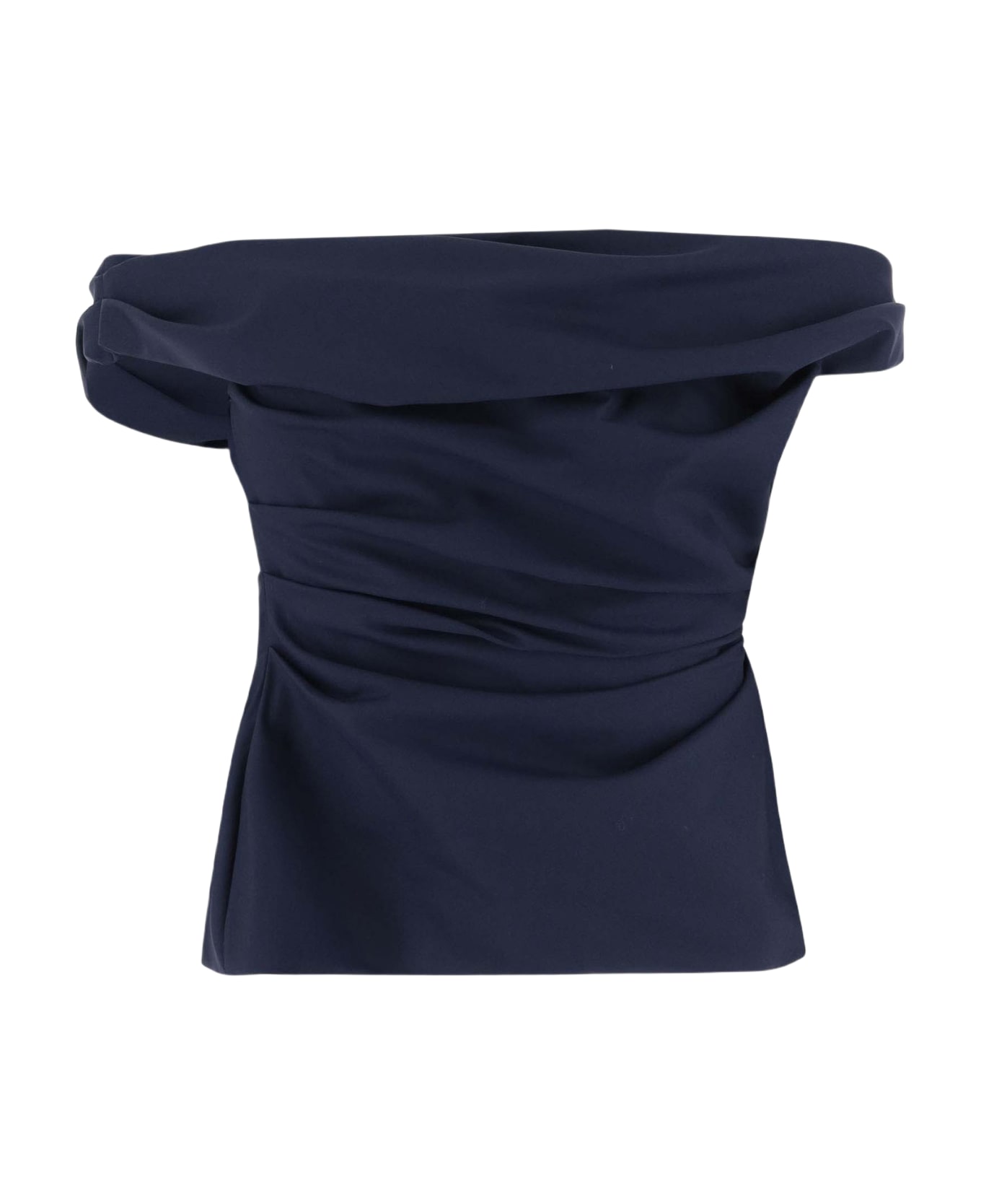 Armarium Off-shoulders Wool Top - Blue