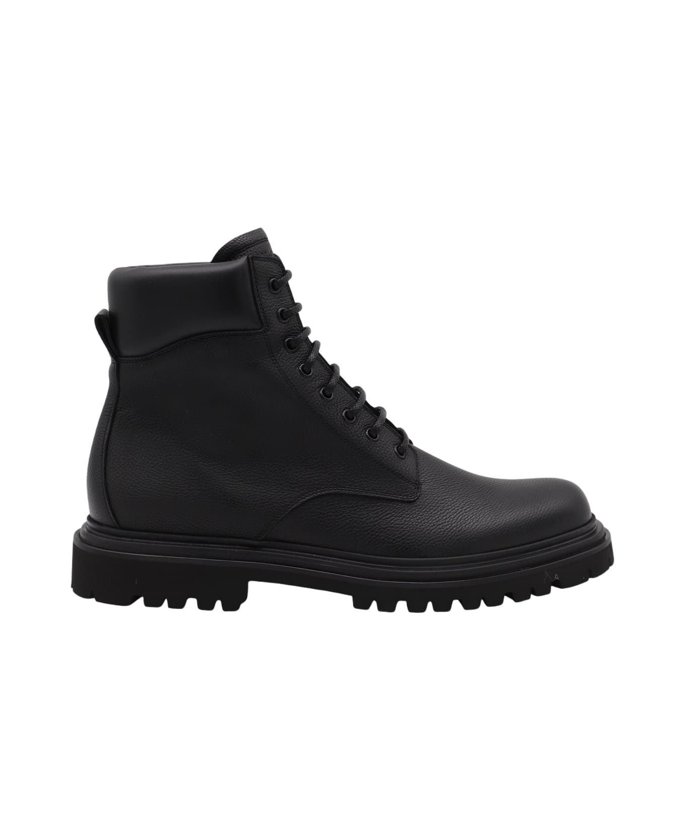 Dolce 
Gabbana Black Leather Boots - Black