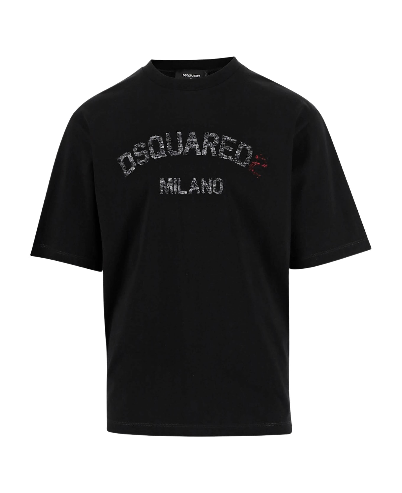 Dsquared2 Cotton T-shirt With Logo - BLACK