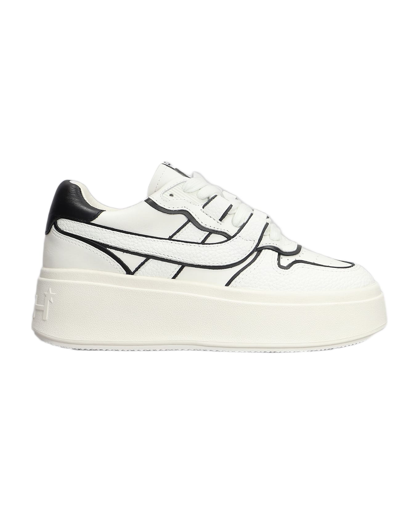 Ash Match Bis Sneakers In White Leather - white