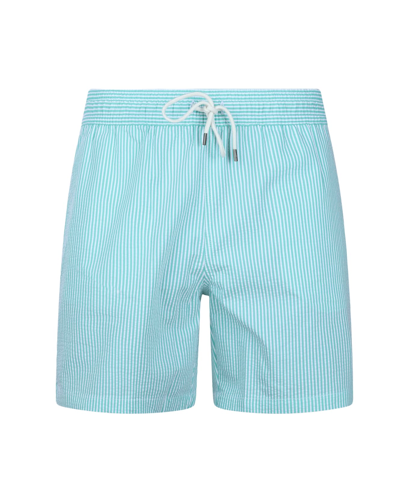 Polo Ralph Lauren Light Blue Cotton Beachwear - KEY WEST GREEN STRIPE