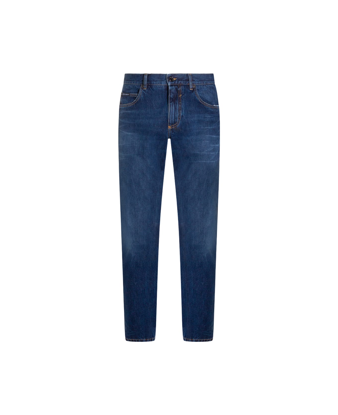 Dolce & Gabbana Dark Blue Cotton Jeans - Blue