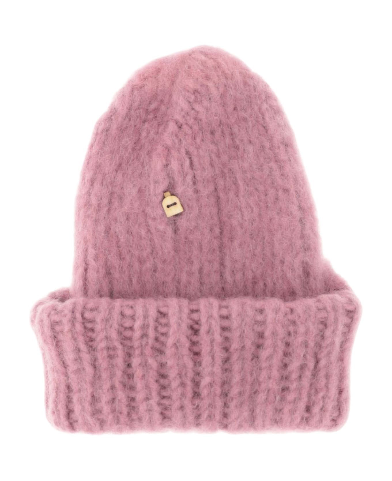 Myssy Wool Beanie Hat - Pink