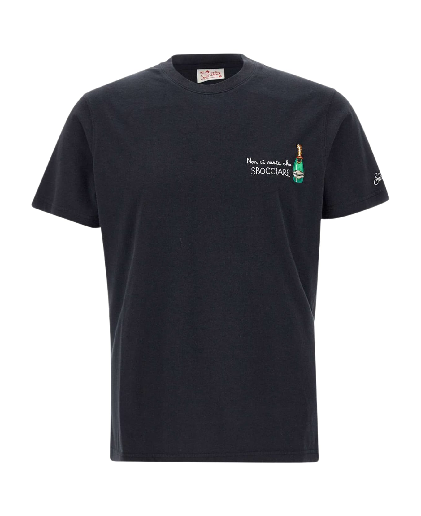 MC2 Saint Barth "portofino" Cotton T-shirt - BLACK シャツ