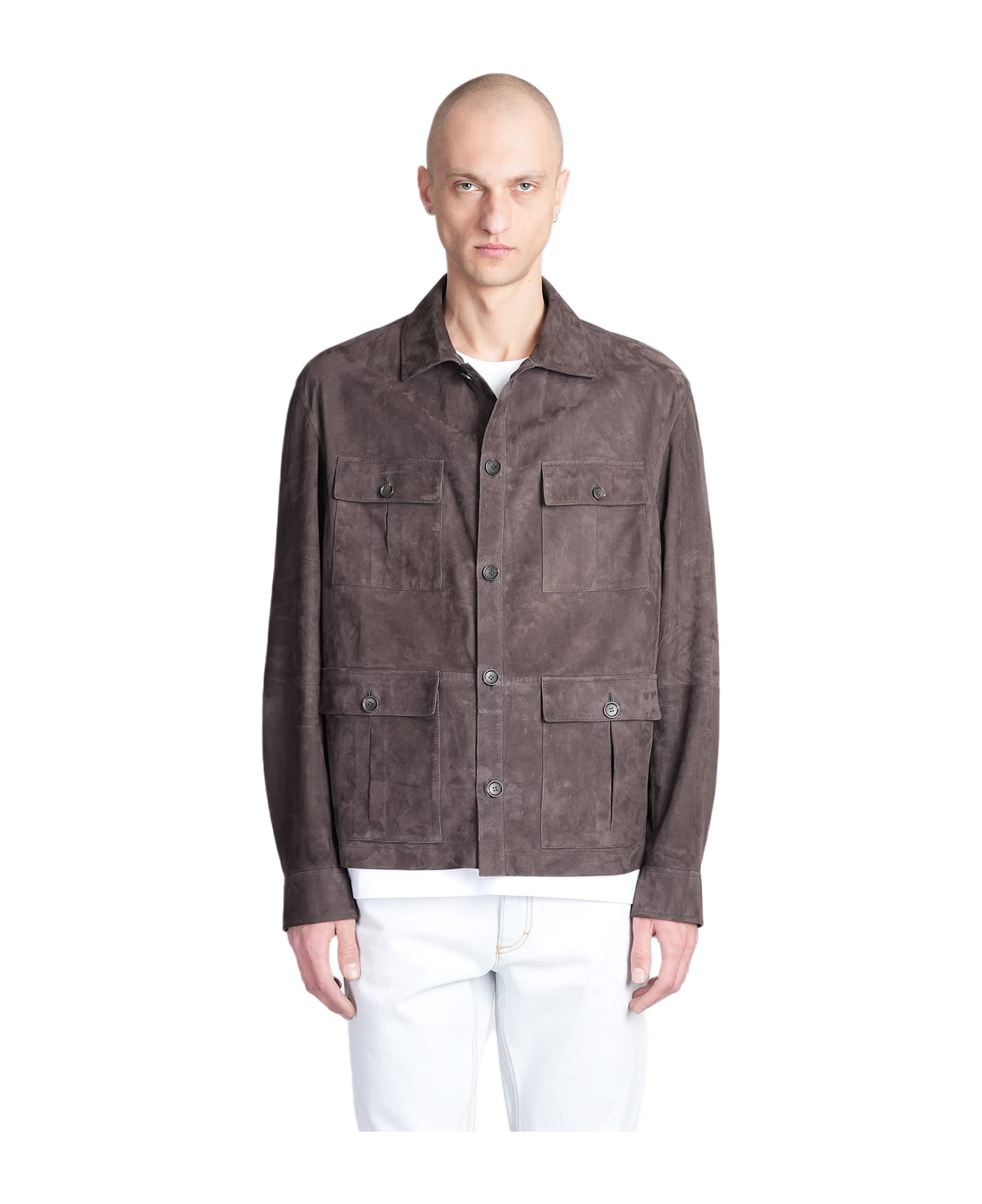 Bally Leather Jacket In Brown Leather - brown