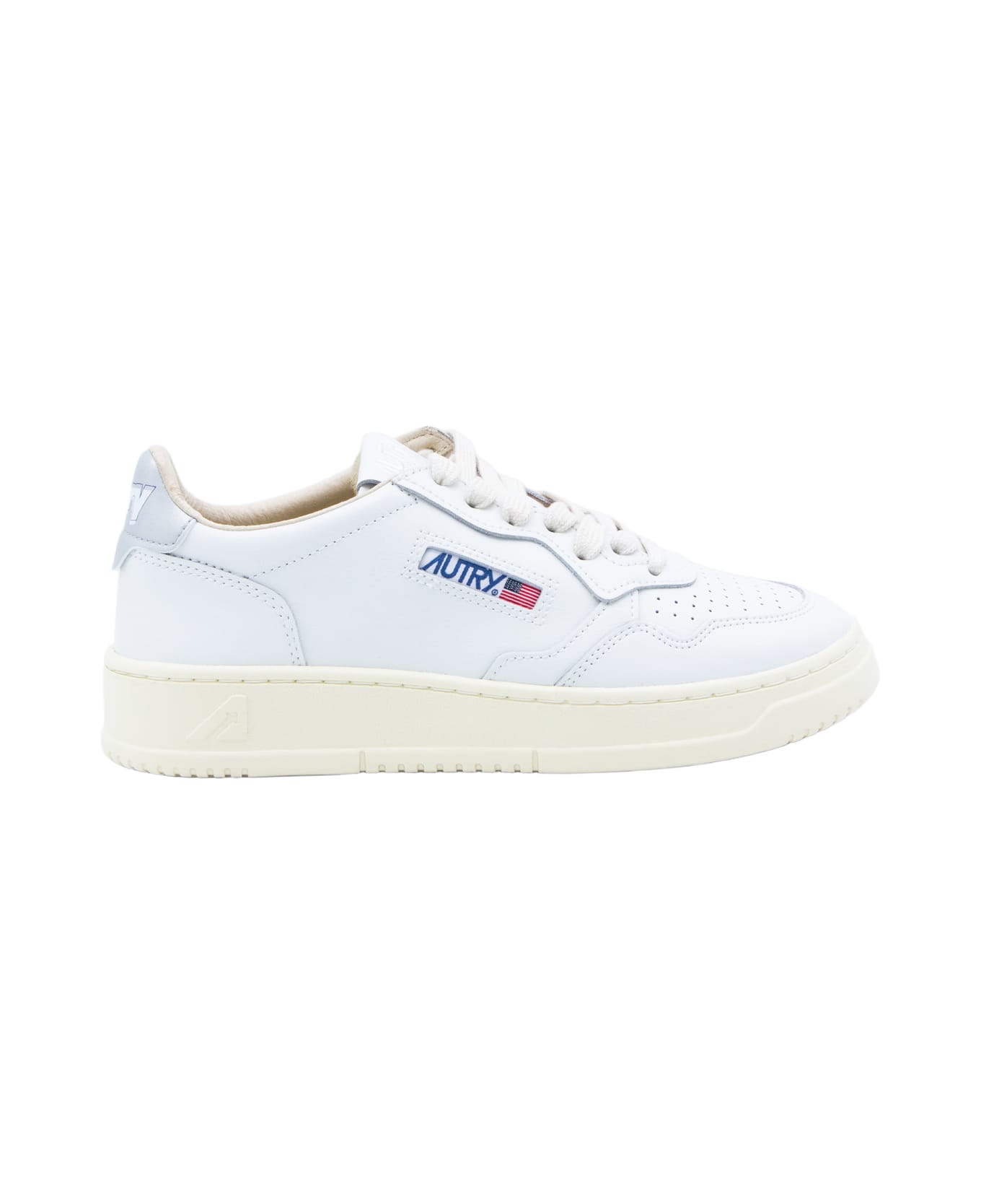 Autry White And Silver Sneakers - LEAT/ART WHT/SILVER