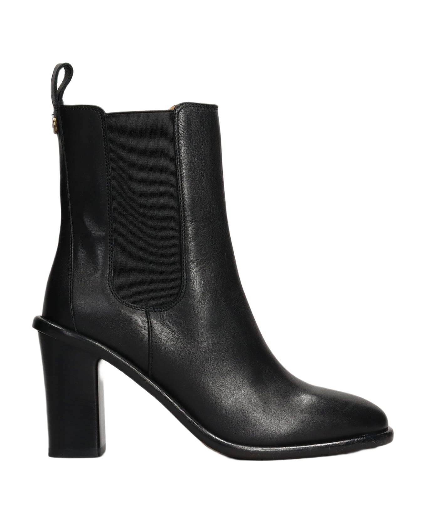 Isabel Marant Gyllya High Heels Ankle Boots In Black Leather
