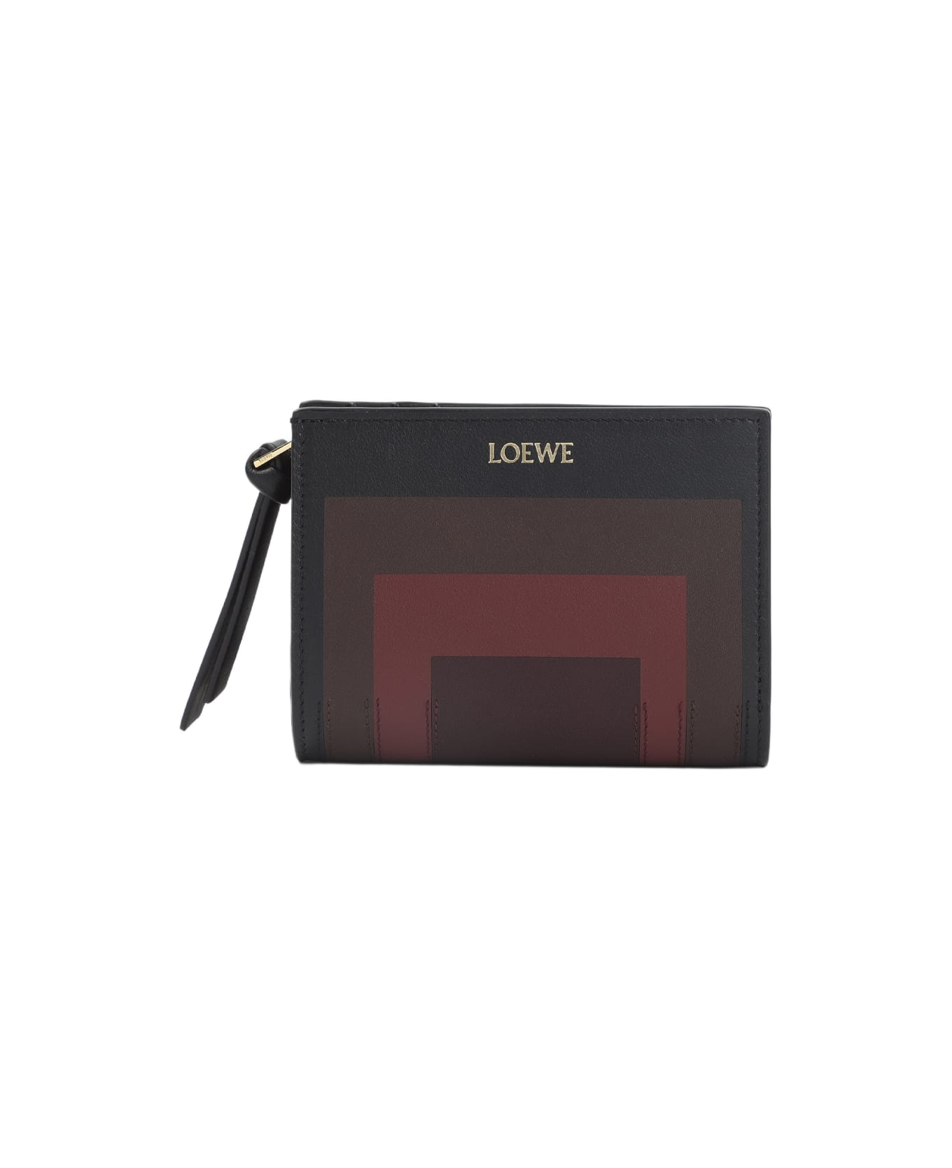 Loewe Compact Albers Wallet - Black Burgundy