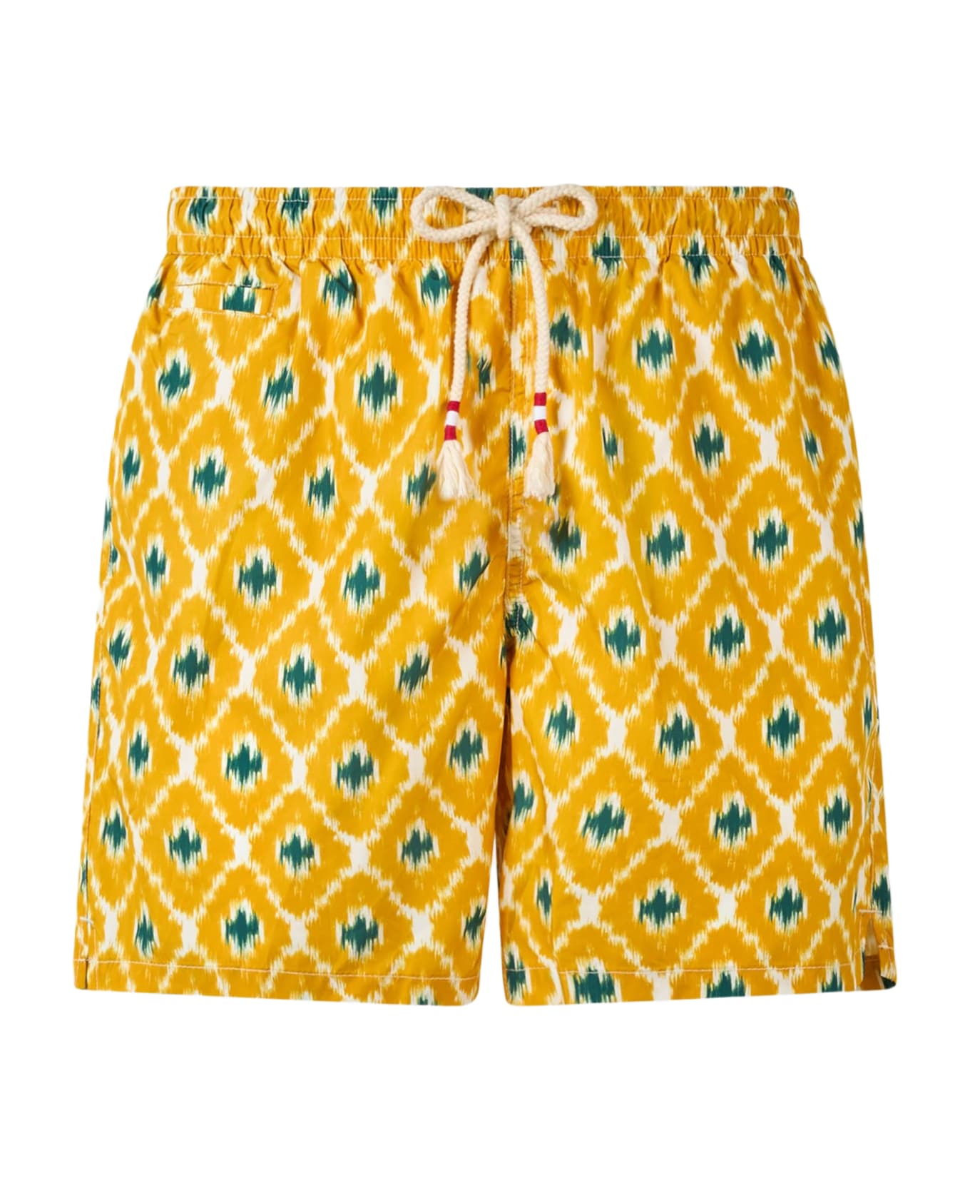 MC2 Saint Barth Man Swim Shorts With Geometric Print - YELLOW