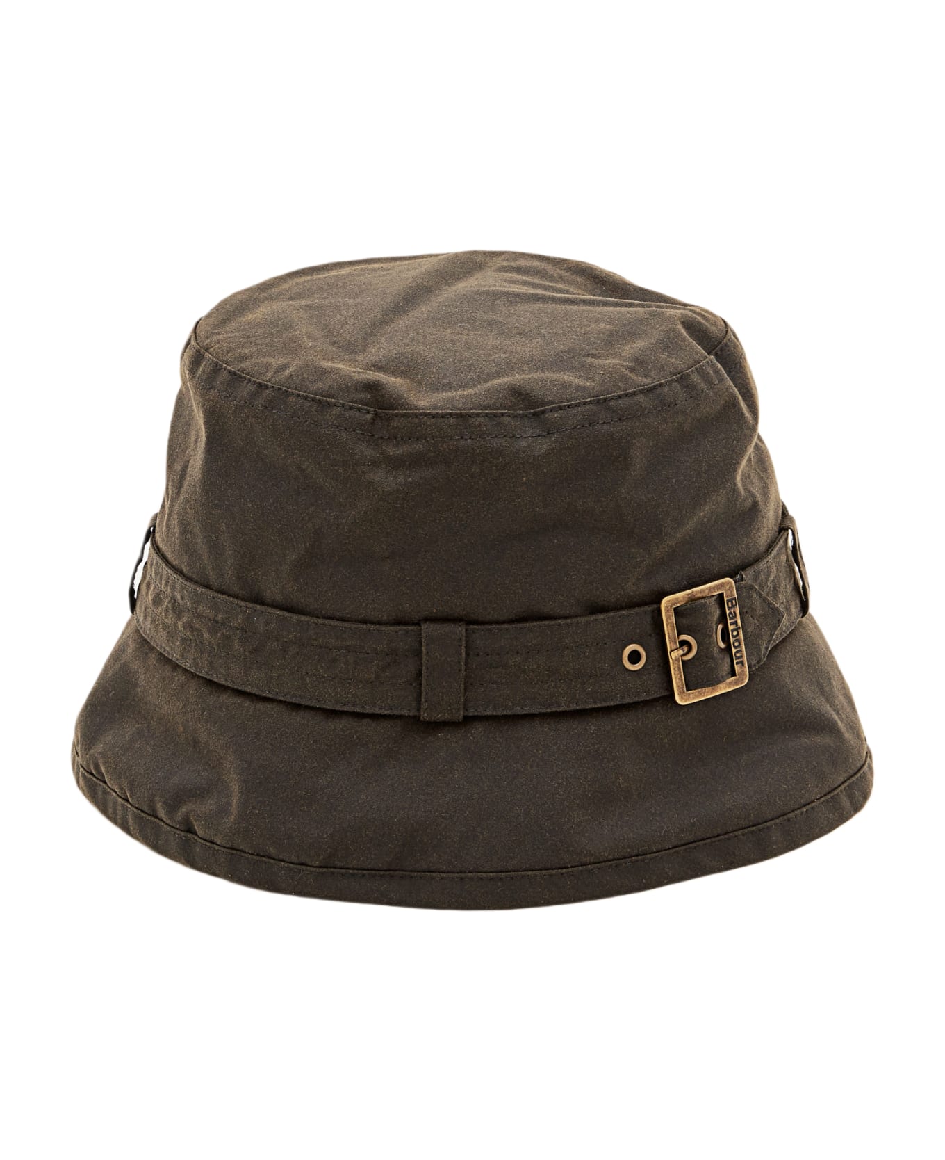 Barbour Kelso Waxed Cotton Belted Bucket Hat - Green