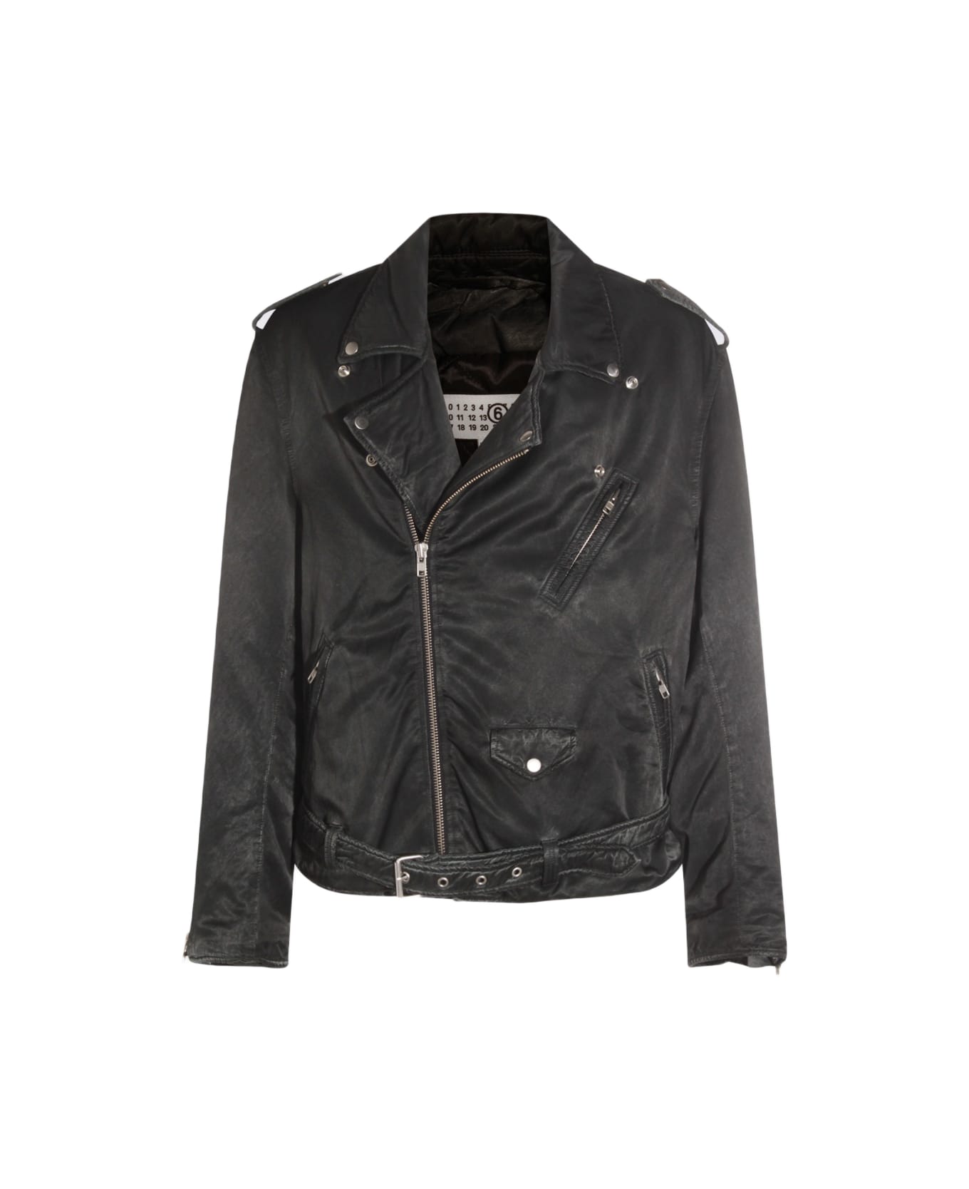 MM6 Maison Margiela Black Casual Jacket - Washed black