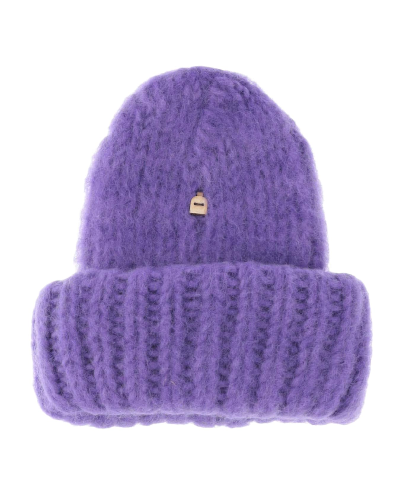 Myssy Wool Beanie Hat - Purple