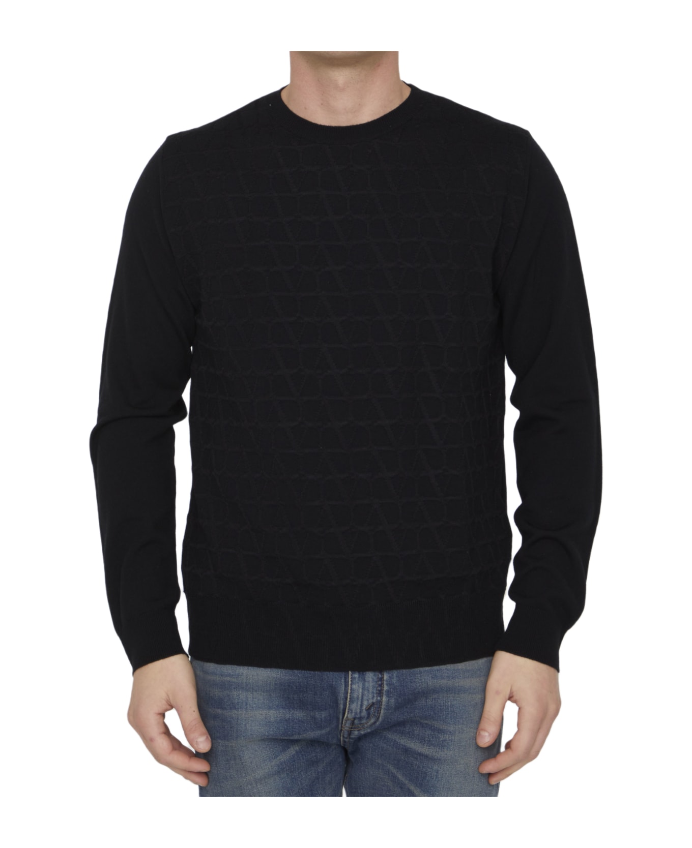 Valentino Toile Iconographe Sweater - BLACK ニットウェア