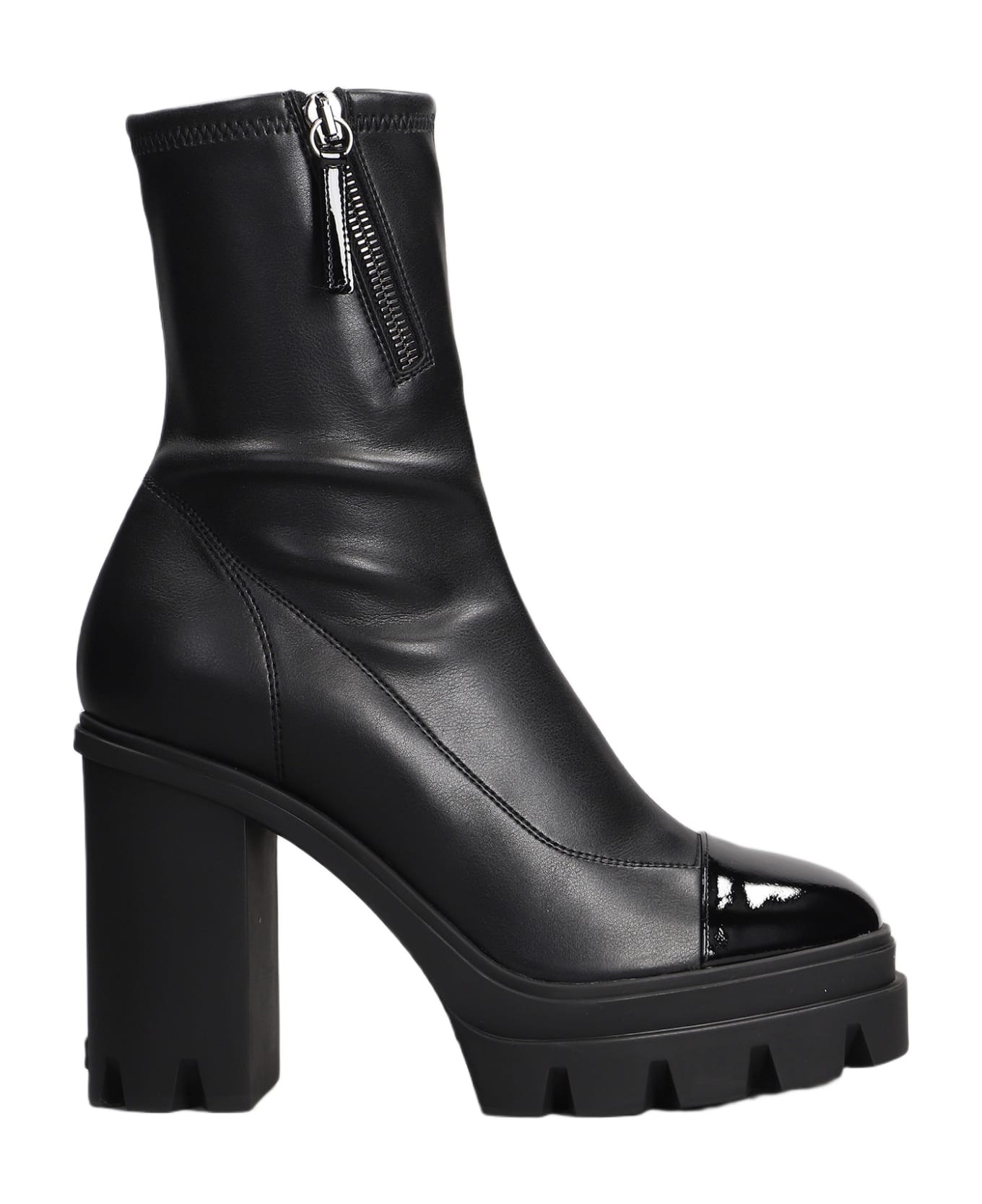 Giuseppe Zanotti Kokebi High Heels Ankle Boots In Black Leather - black
