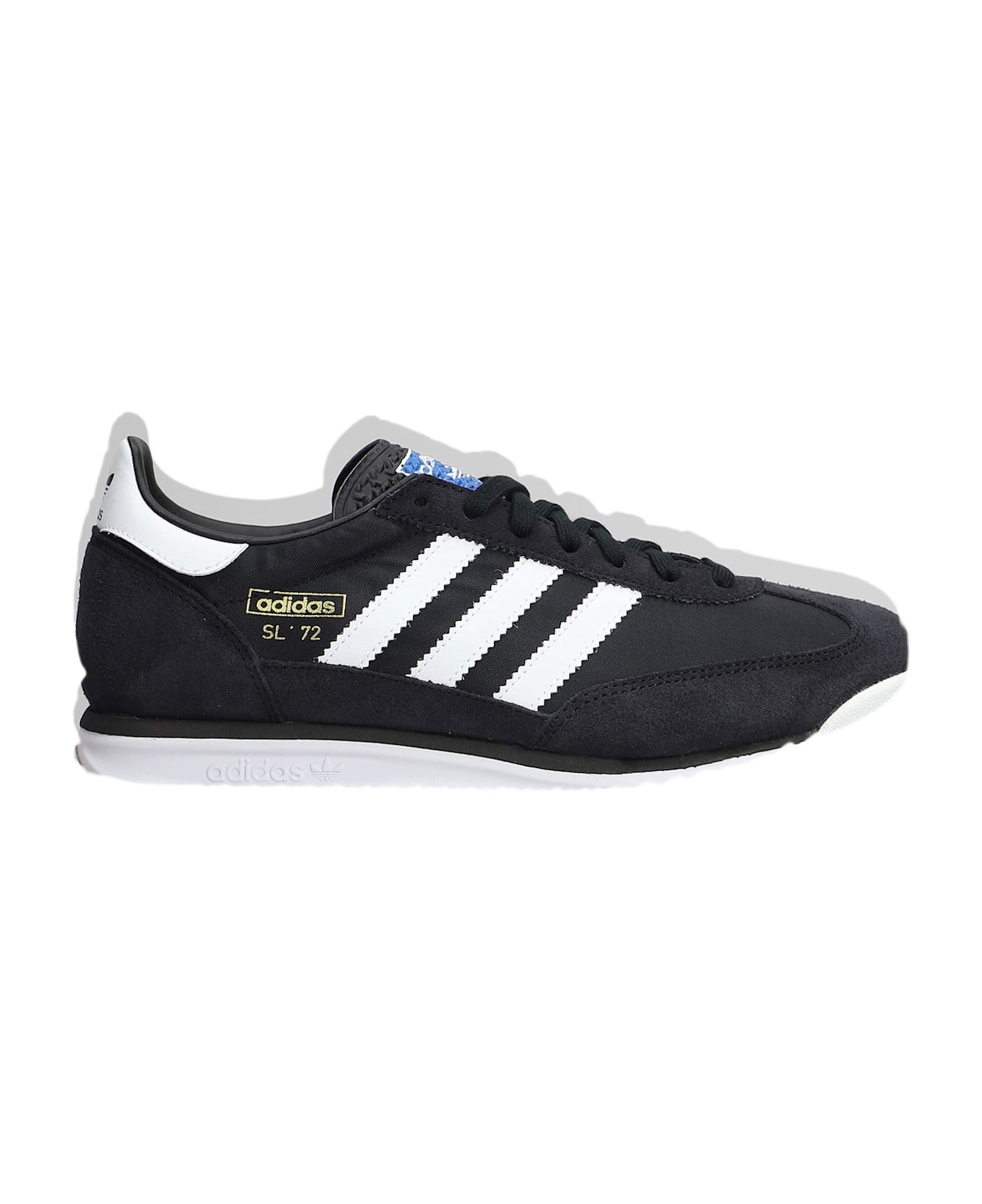 Adidas Sl 72 Rs Sneakers In Black Suede And Fabric - black