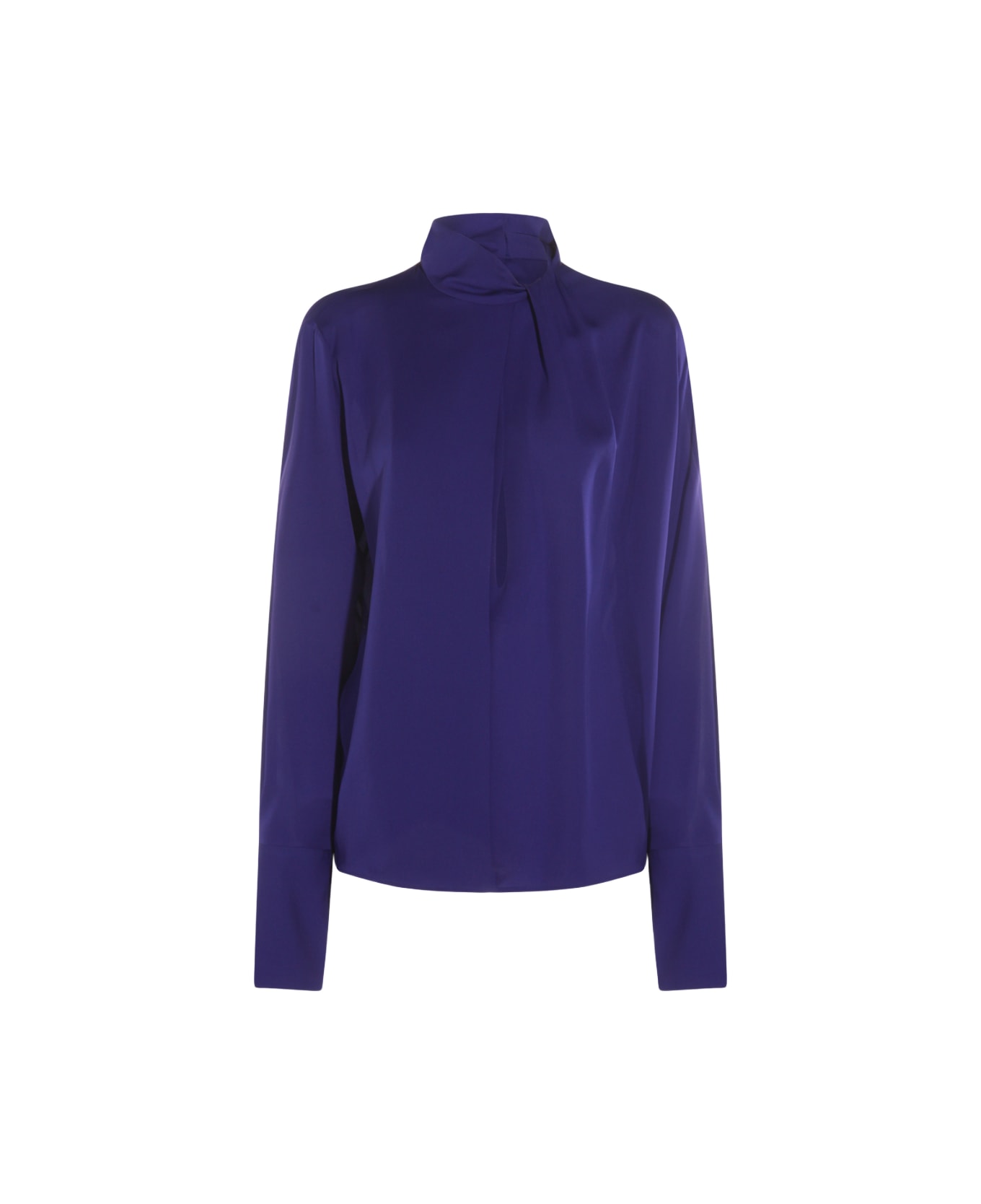 Tom Ford Purple Silk Top - CLEMATIS BLUE