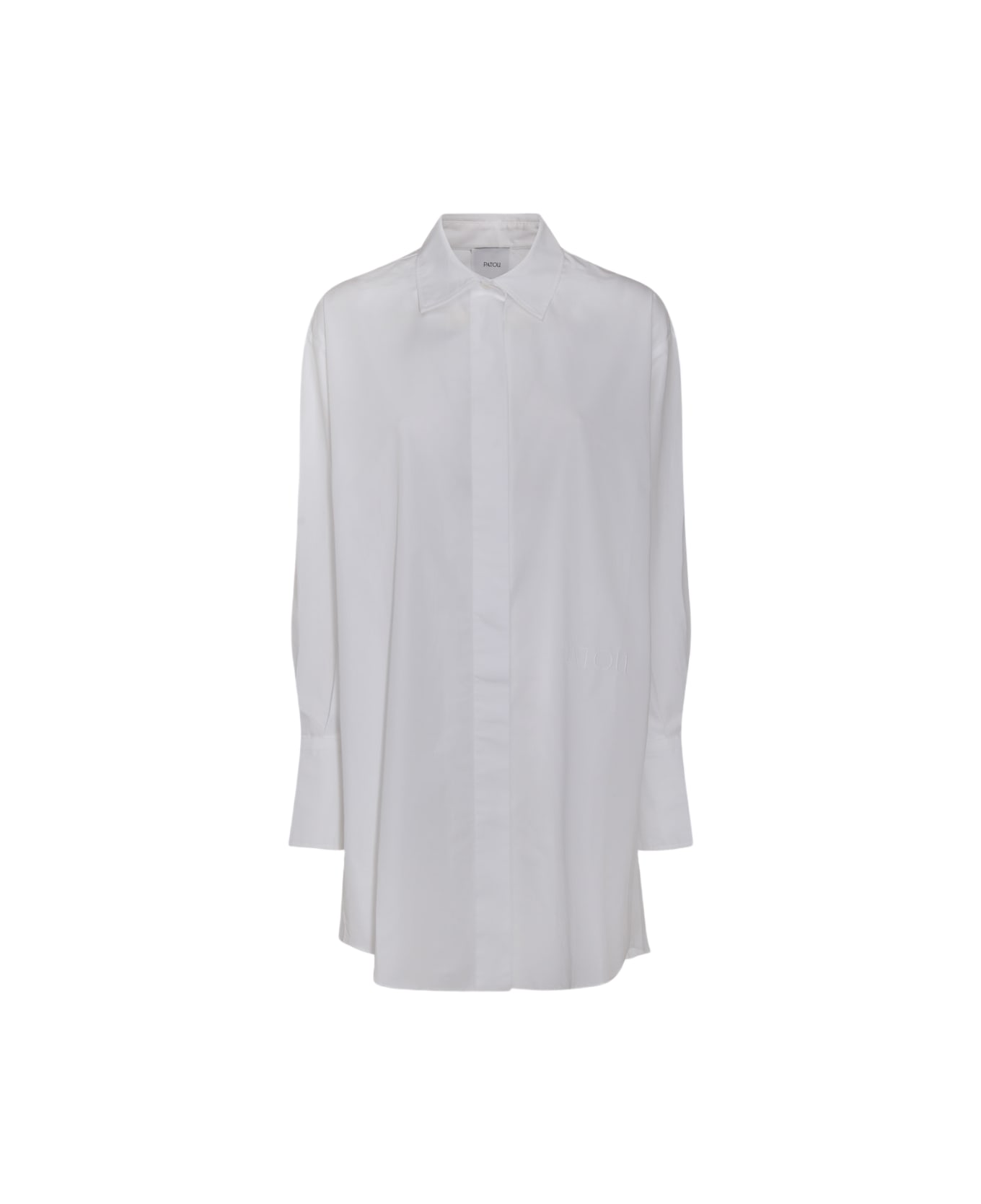 Patou White Cotton Dress - White シャツ