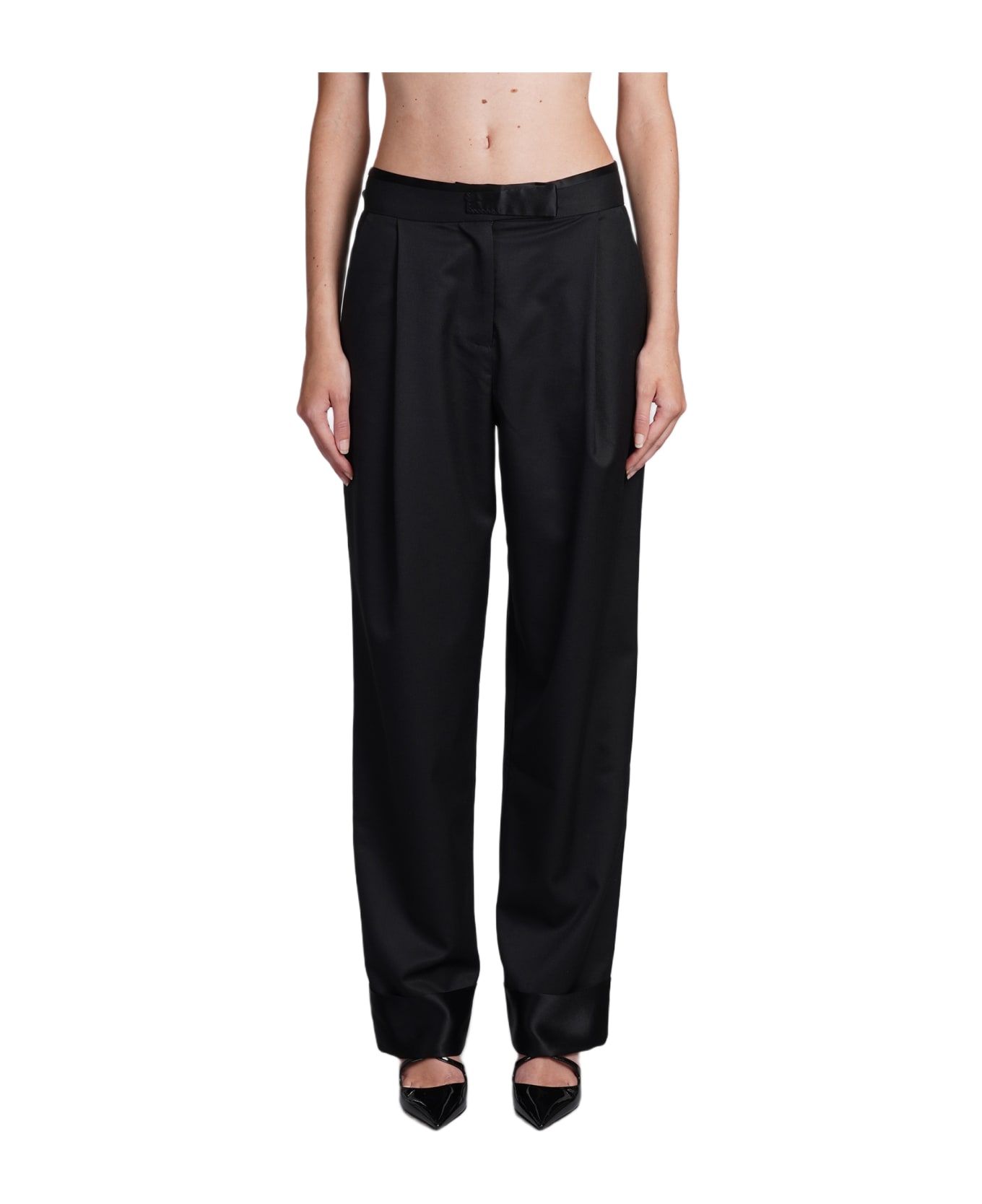 Christopher Esber Pants In Black Wool - black