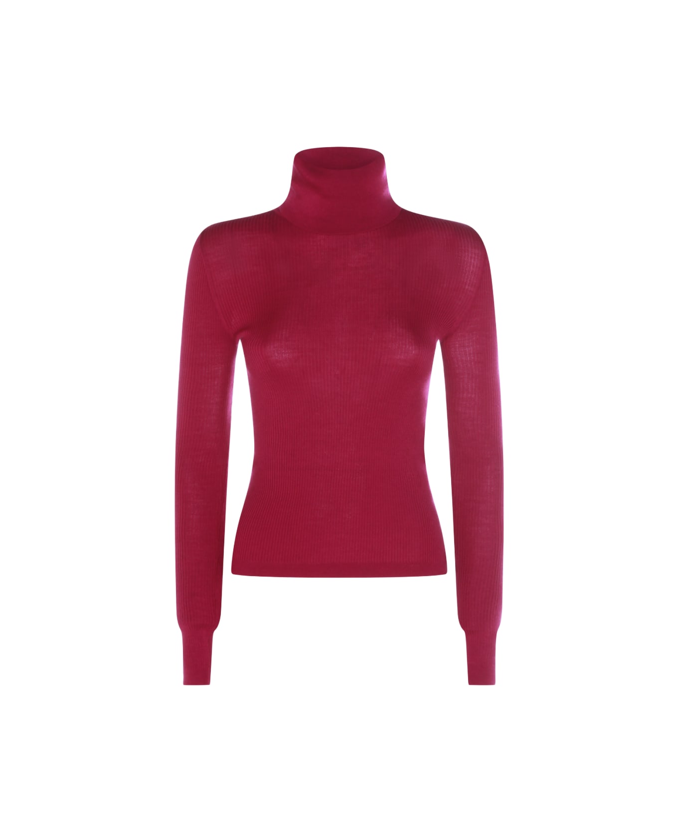 Saint Laurent Red Wool Knitwear - Magenta