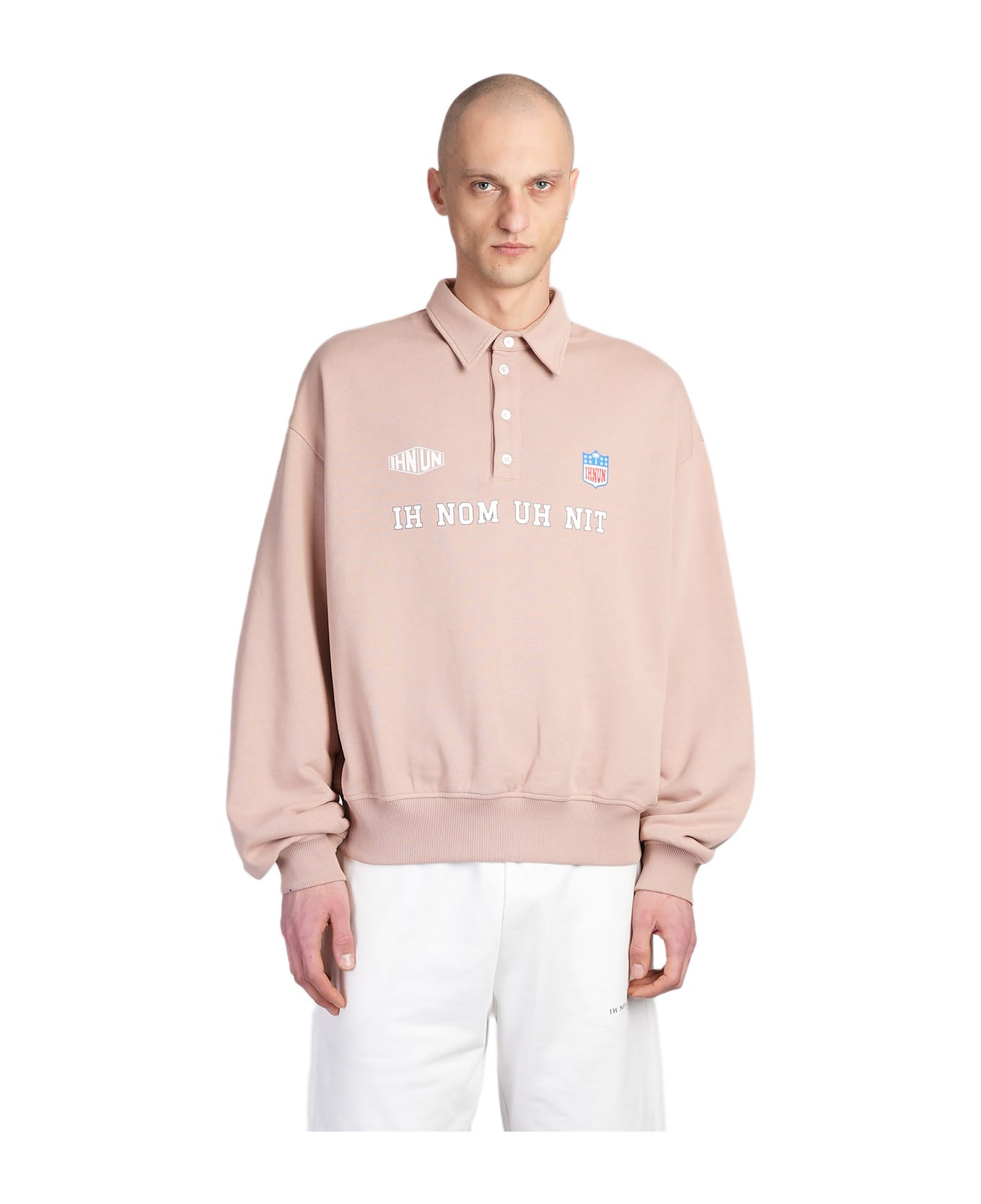 ih nom uh nit Polo In Rose-pink Cotton - rose-pink