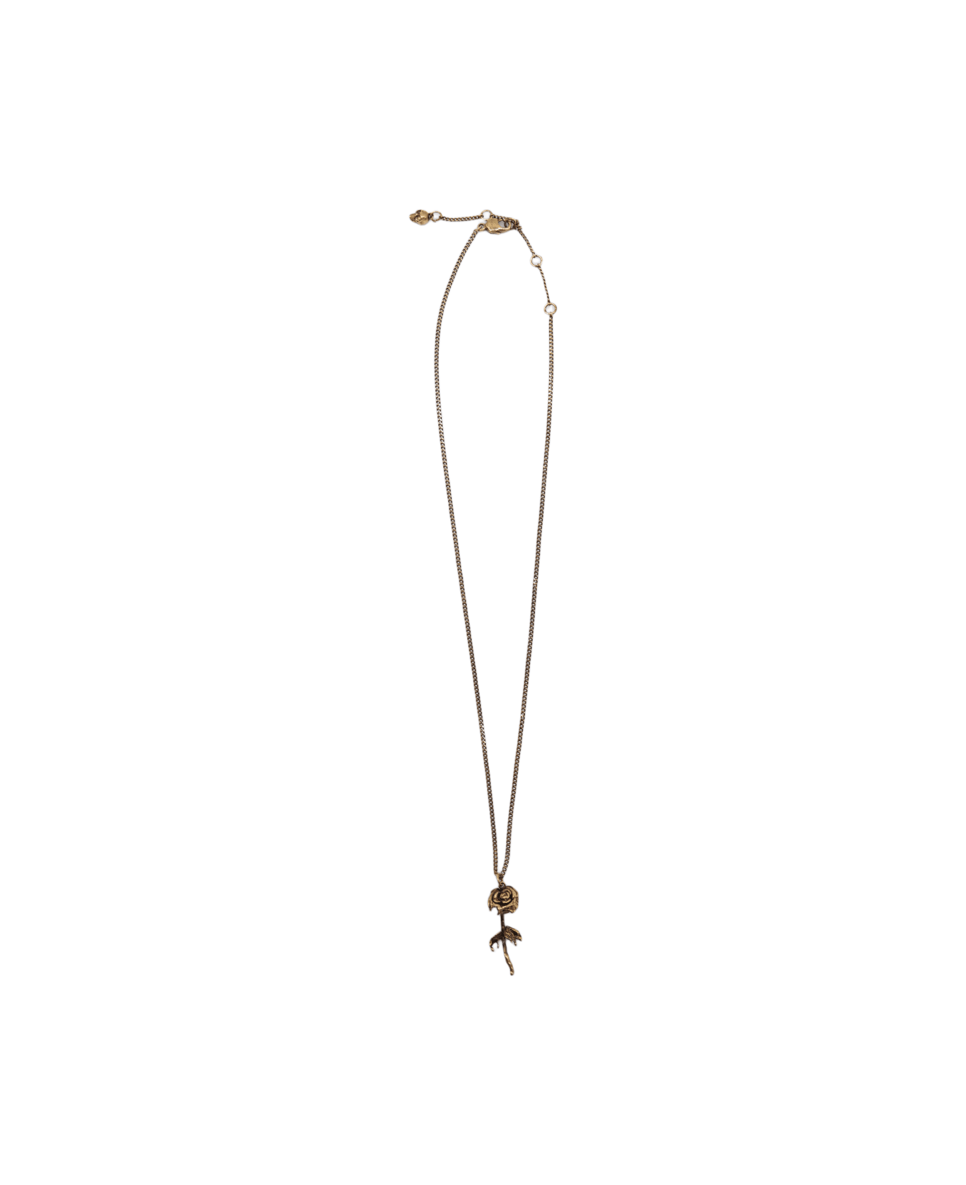 Alexander McQueen Gold Brass Necklace - Golden