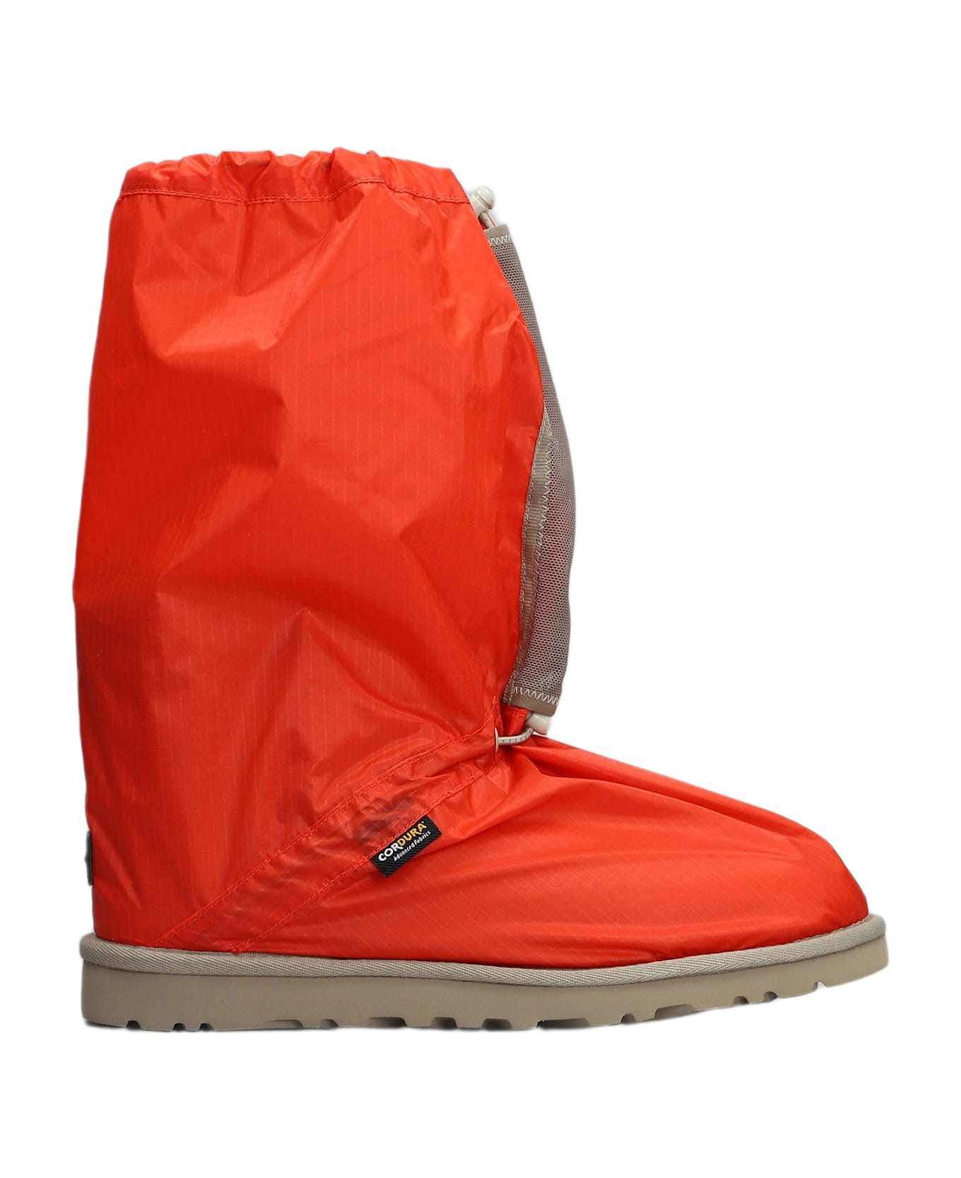 UGG Classic Mini Low Heels Boots In Red Nylon - red