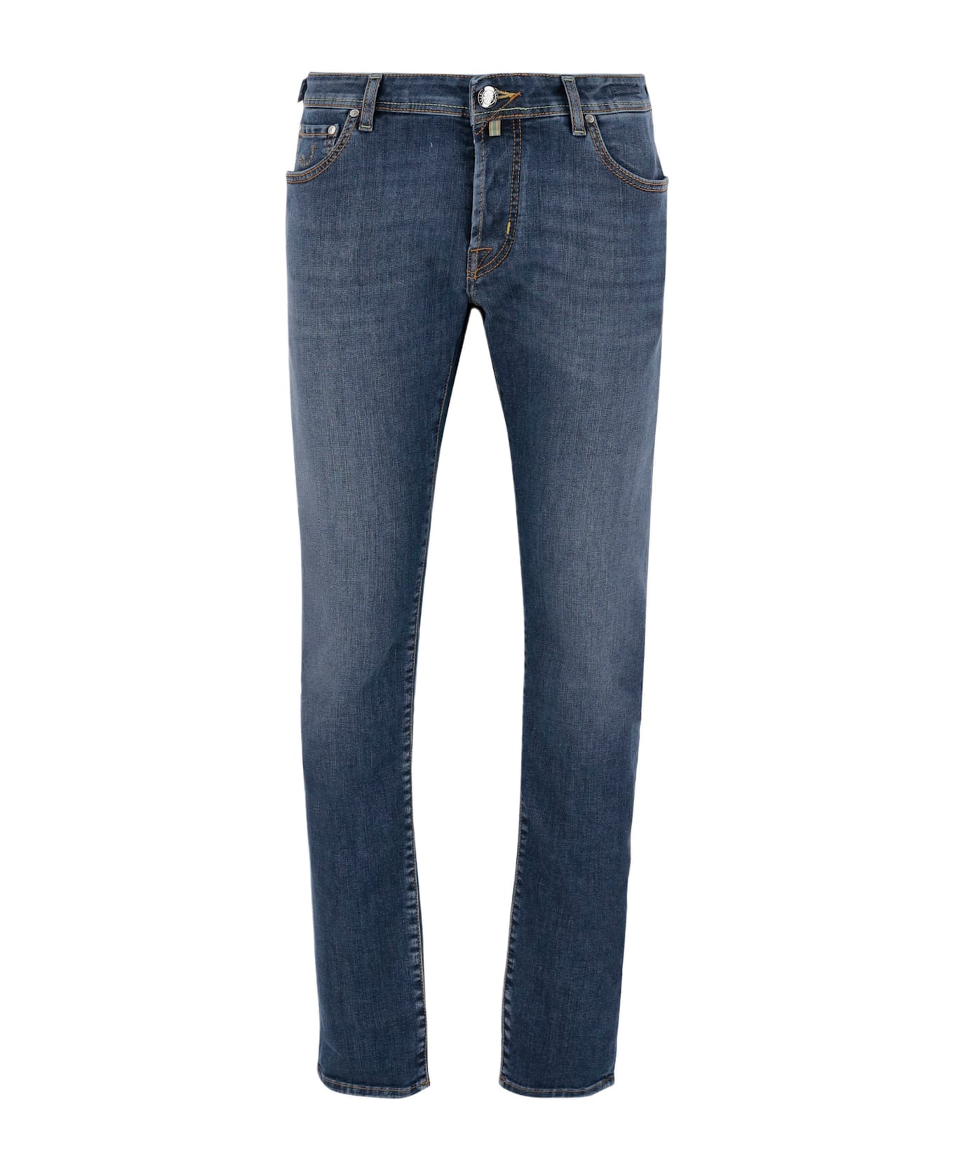 Jacob Cohen Stretch Cotton Blend Denim Jeans - Denim scuro