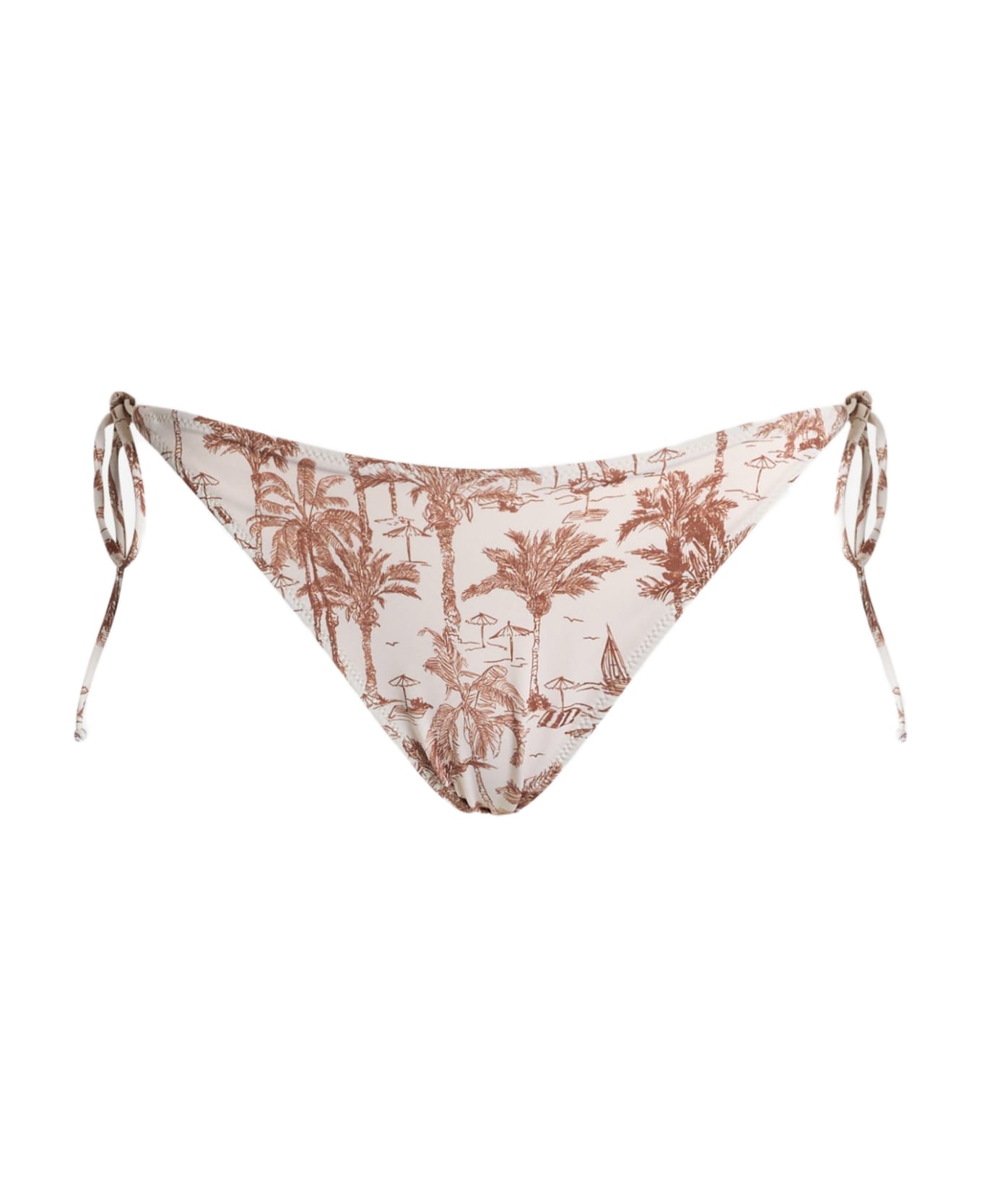 MC2 Saint Barth Woman Toile De Jouy Classic Swim Briefs Virgo - WHITE
