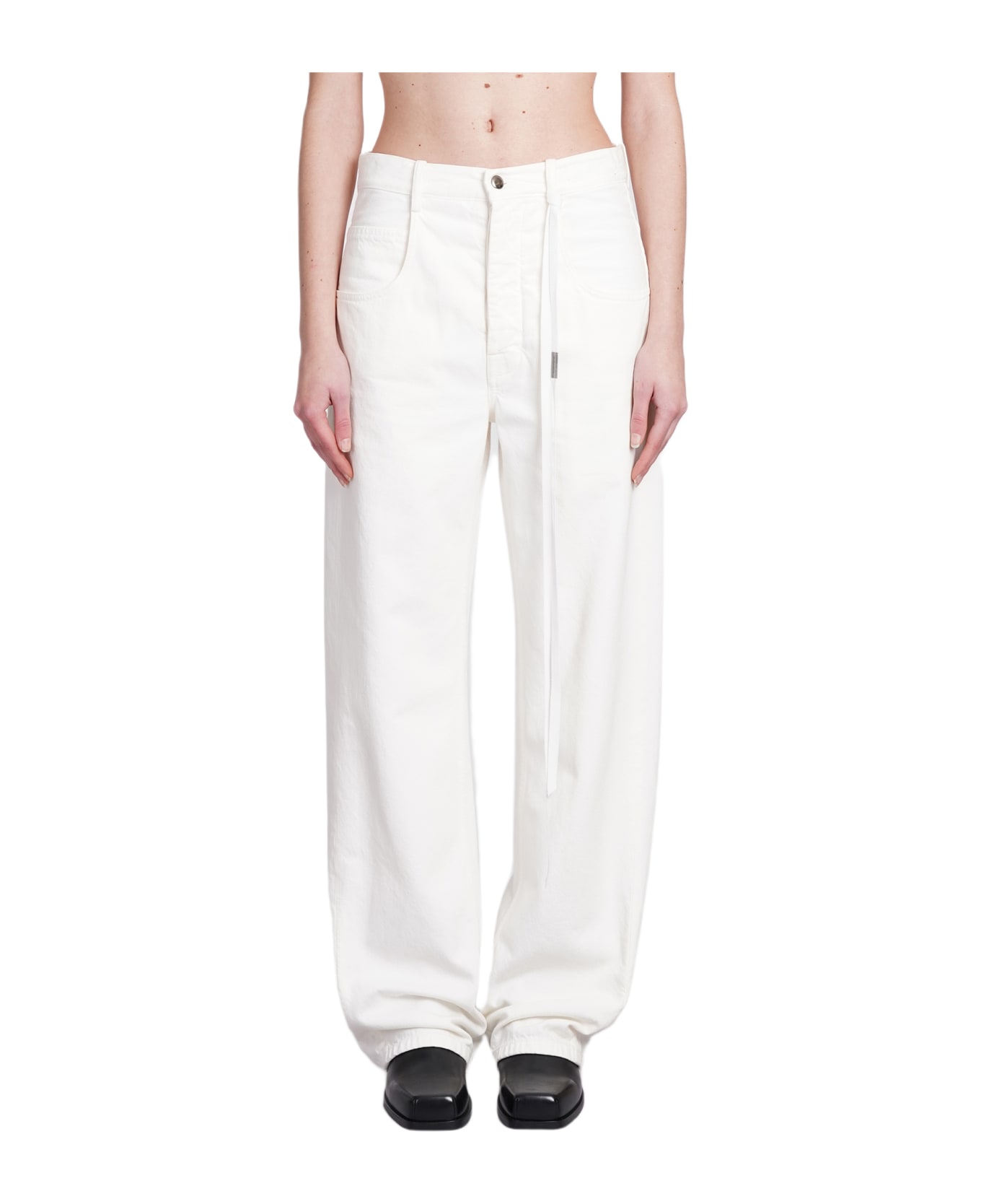 Ann Demeulemeester Jeans In White Cotton - white