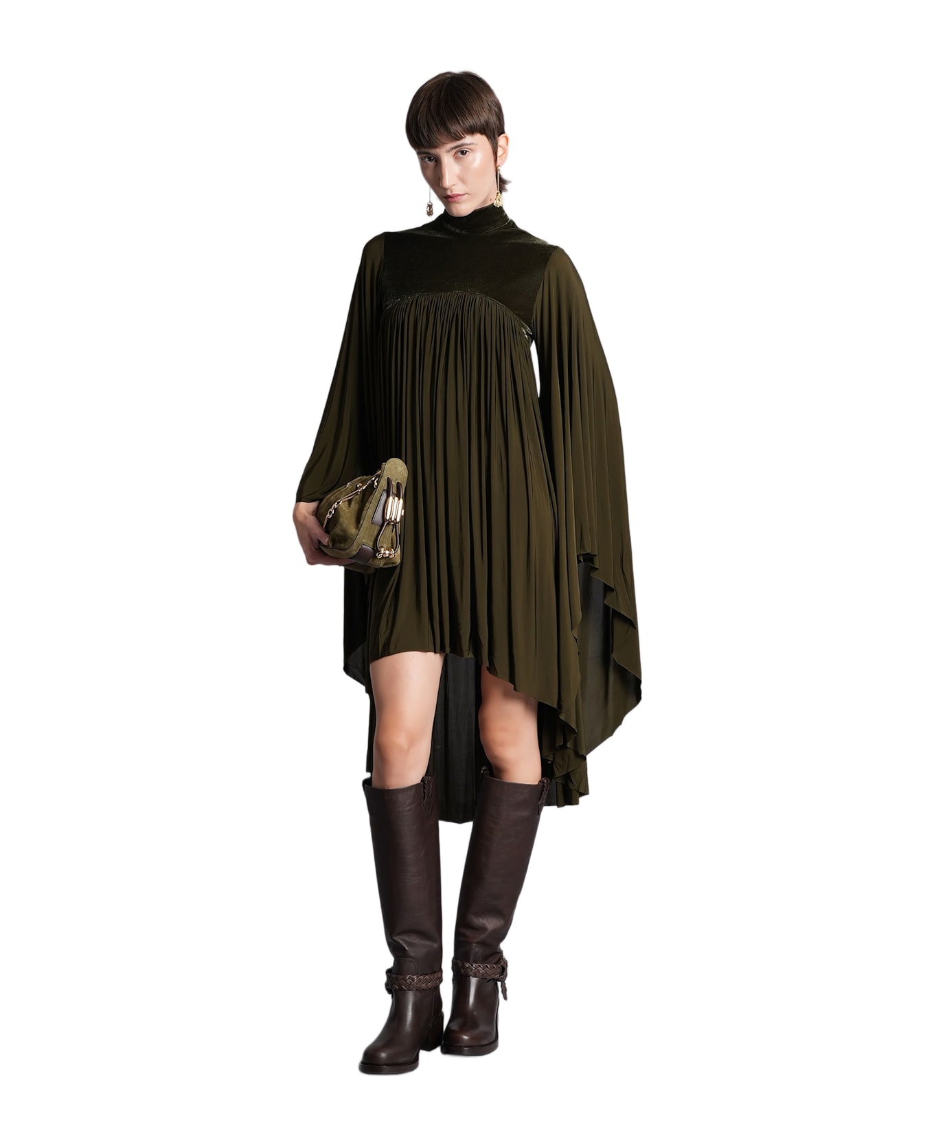 Zimmermann Mini Dress In Green Viscose - green