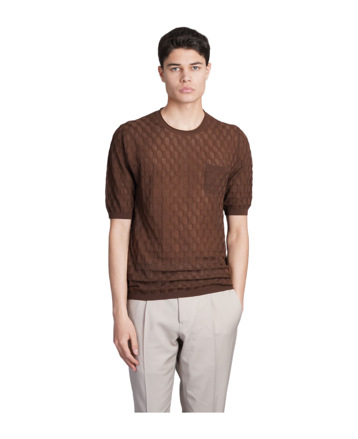 Ballantyne T-shirt In Brown Cotton - brown
