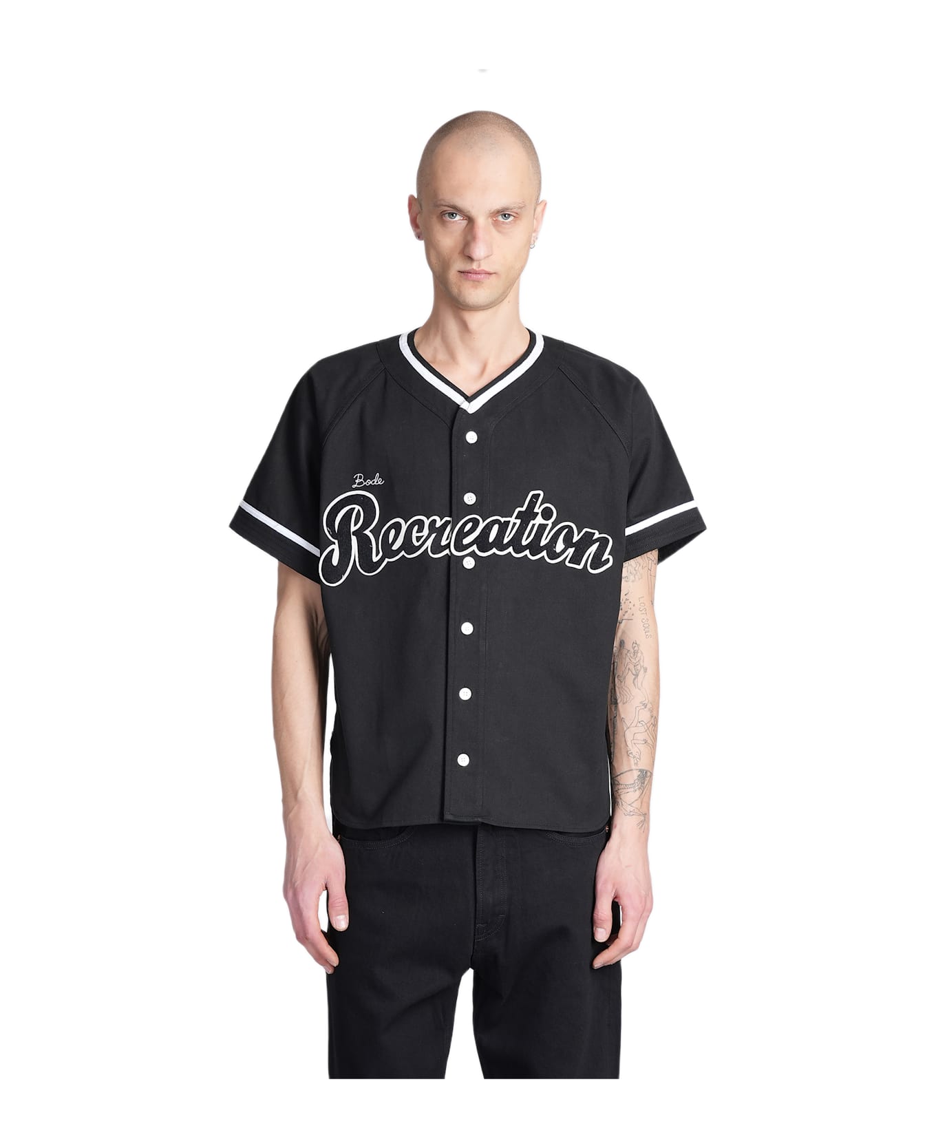 Bode Shirt In Black Cotton - black