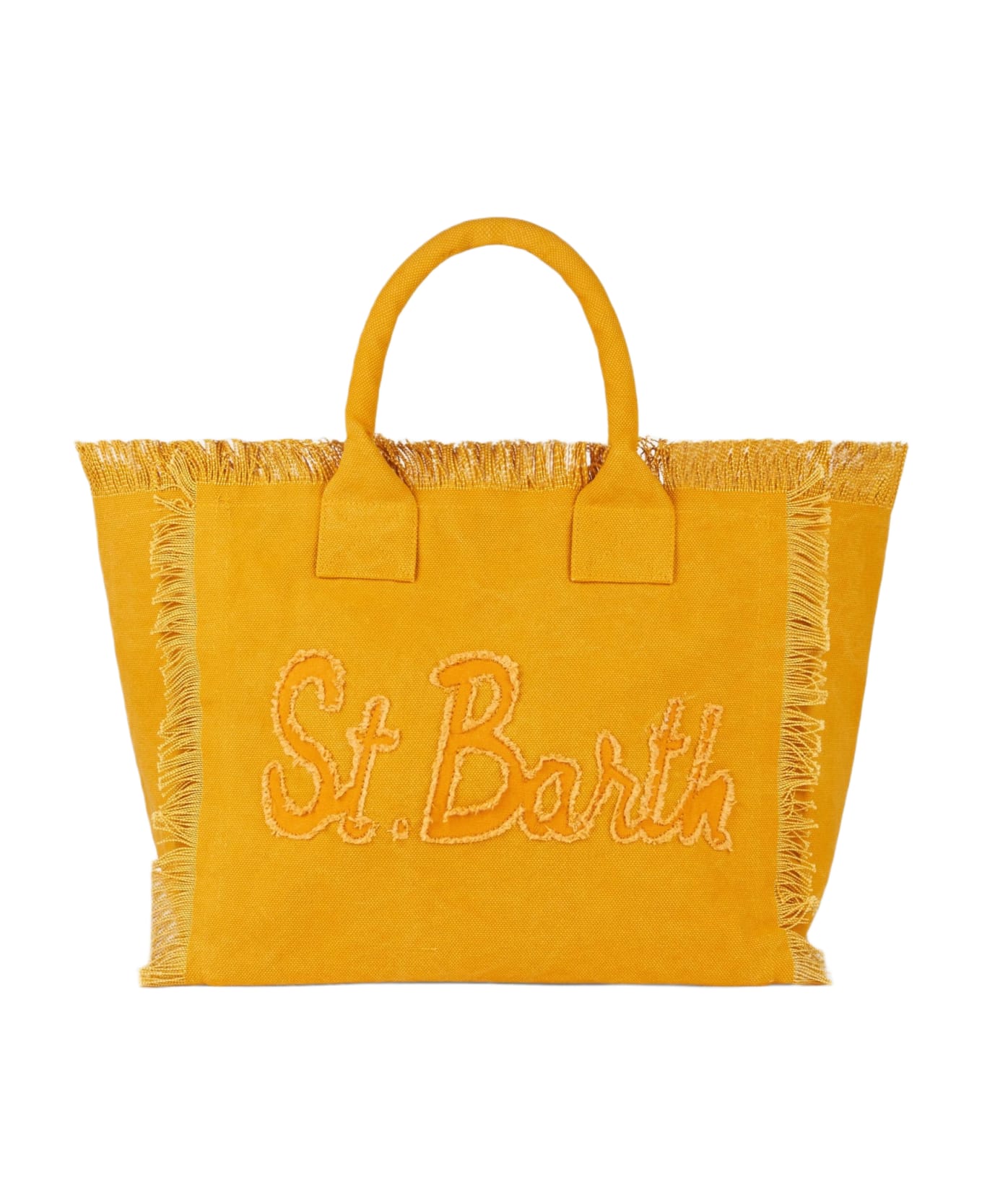 MC2 Saint Barth Vanity Ochre Canvas Shoulder Bag - YELLOW