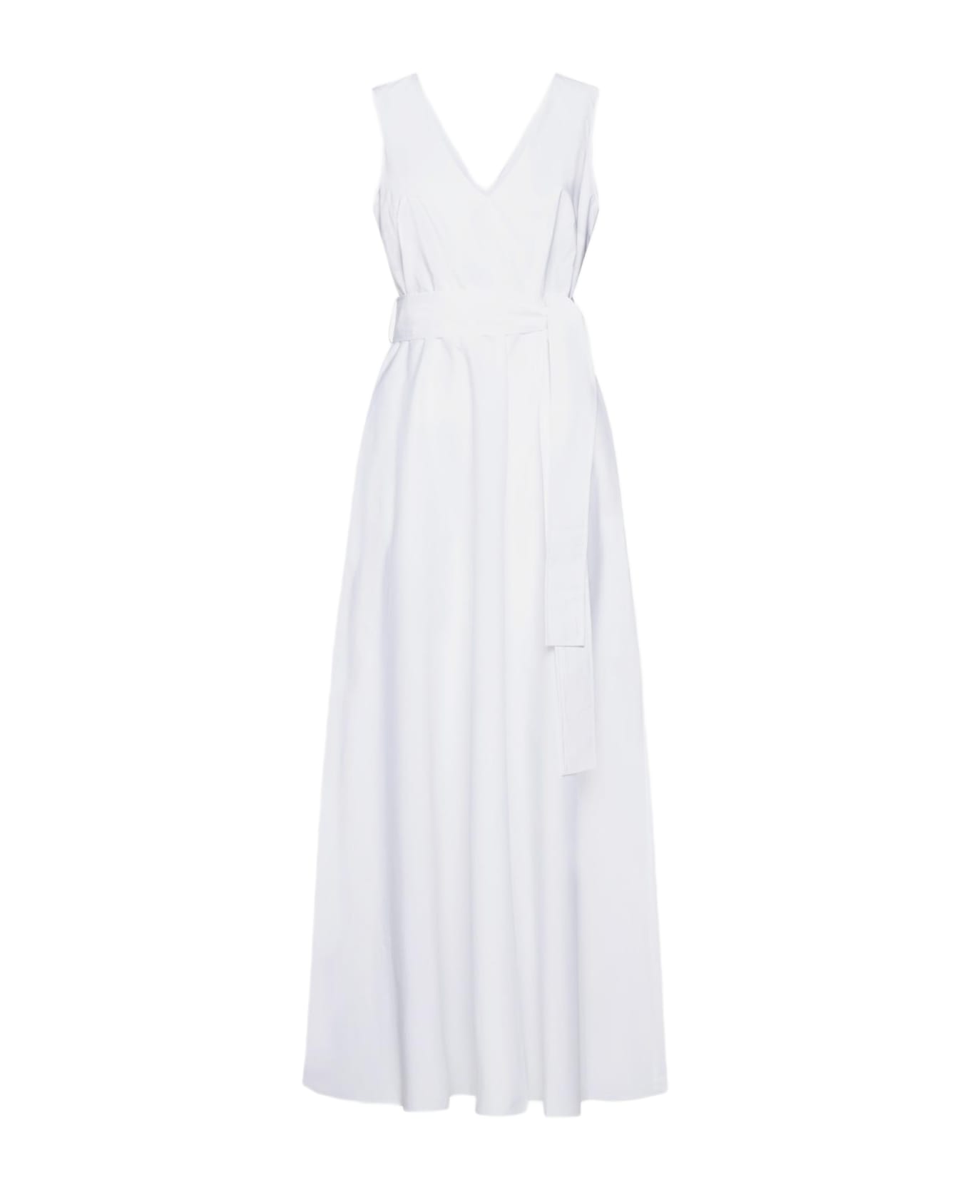 Parosh Canyox Cotton Long Dress - White ワンピース＆ドレス