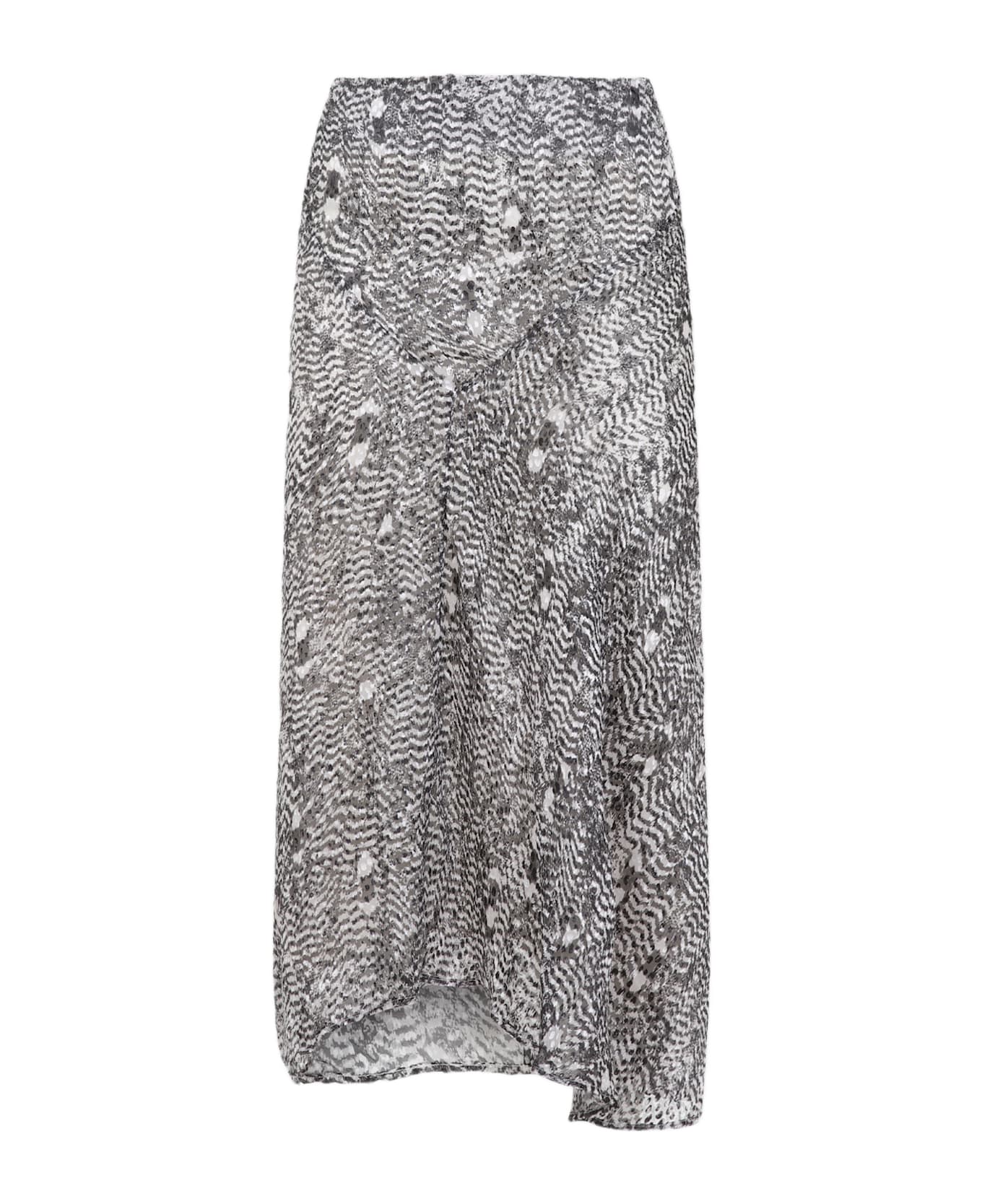 Isabel Marant Lisanne Midi Skirt - Bkec Black Ecru
