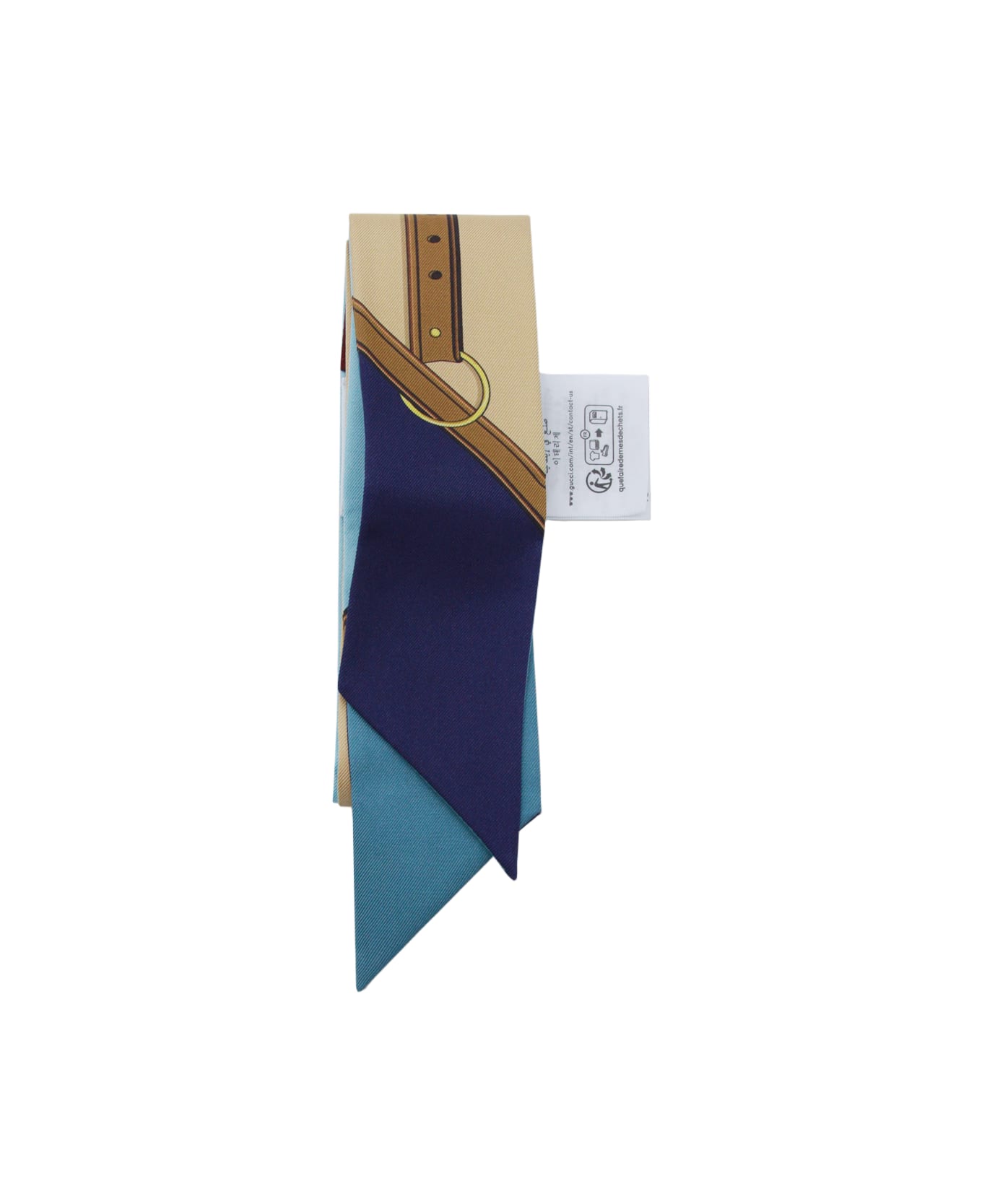 Gucci Blue Silk Scarf - BLUE